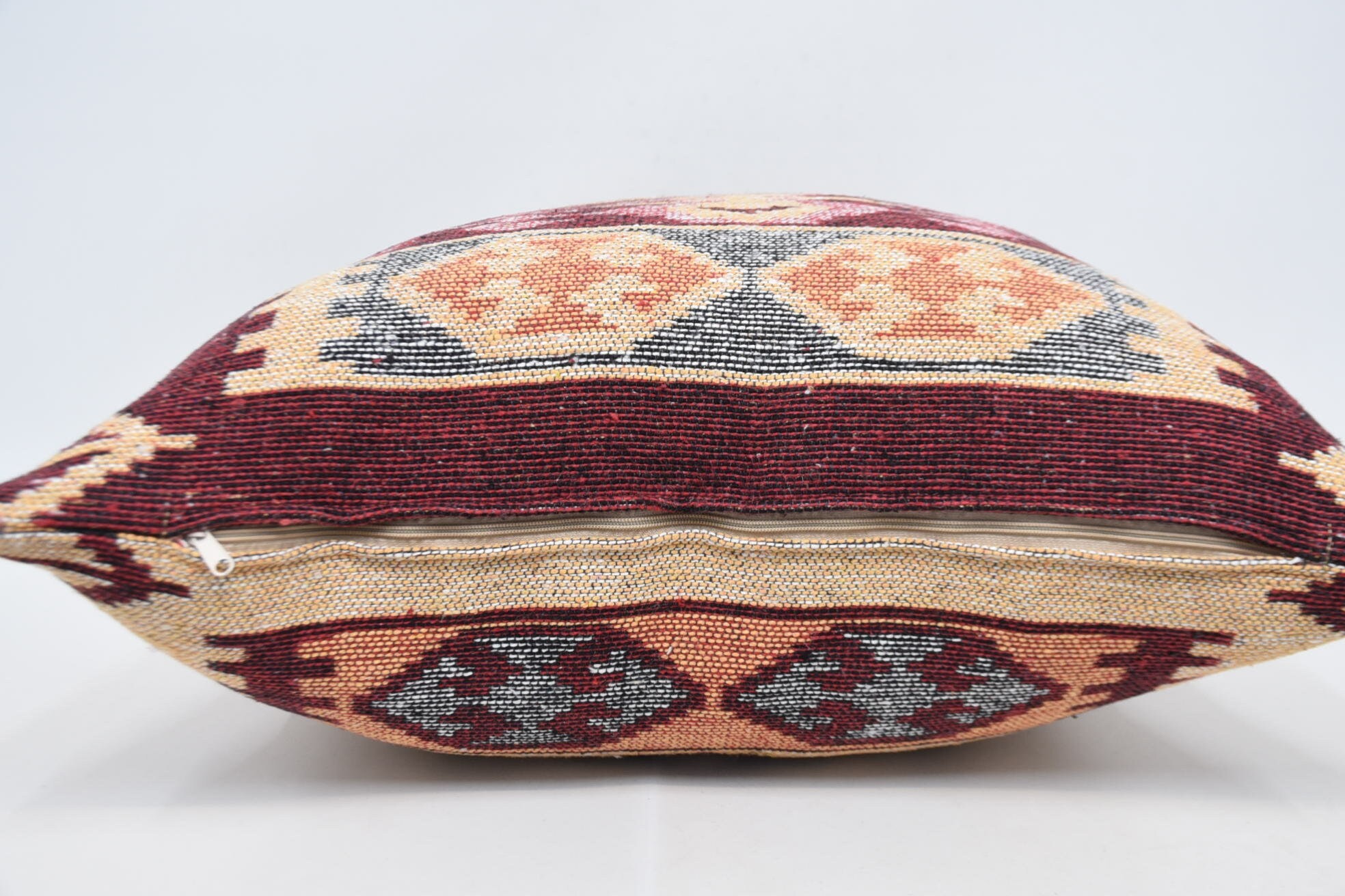 Outdoor Patio Pillow Case, Kilim Pillow Cover, Turkish Corner Pillow Cover, Antique Pillows, 28"x28" Yellow Cushion Case, Pillow for Sofa