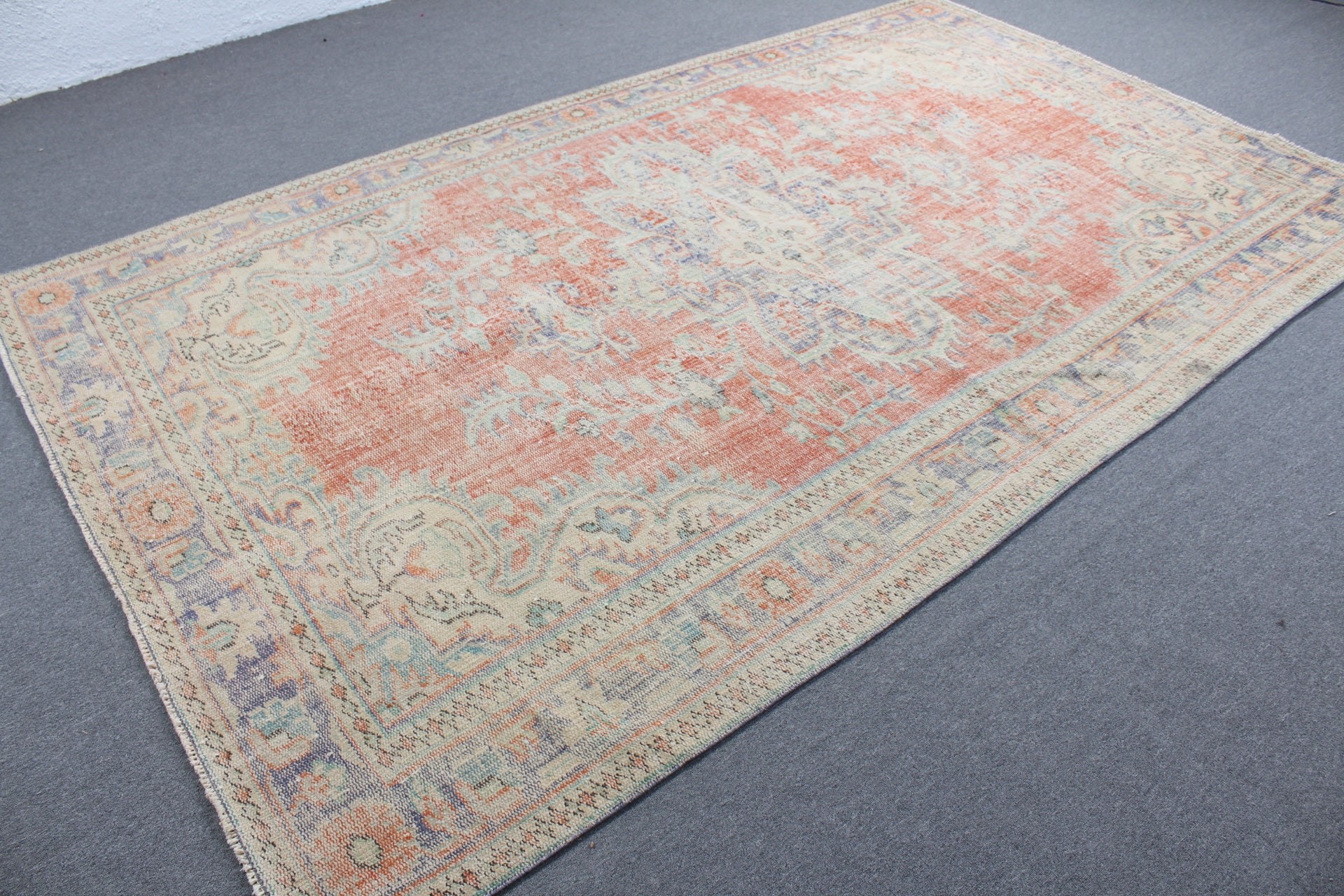 Anatolian Rugs, Orange Oushak Rugs, Salon Rug, 6x10 ft Large Rugs, Boho Rugs, Turkish Rug, Dining Room Rug, Vintage Rug, Moroccan Rug