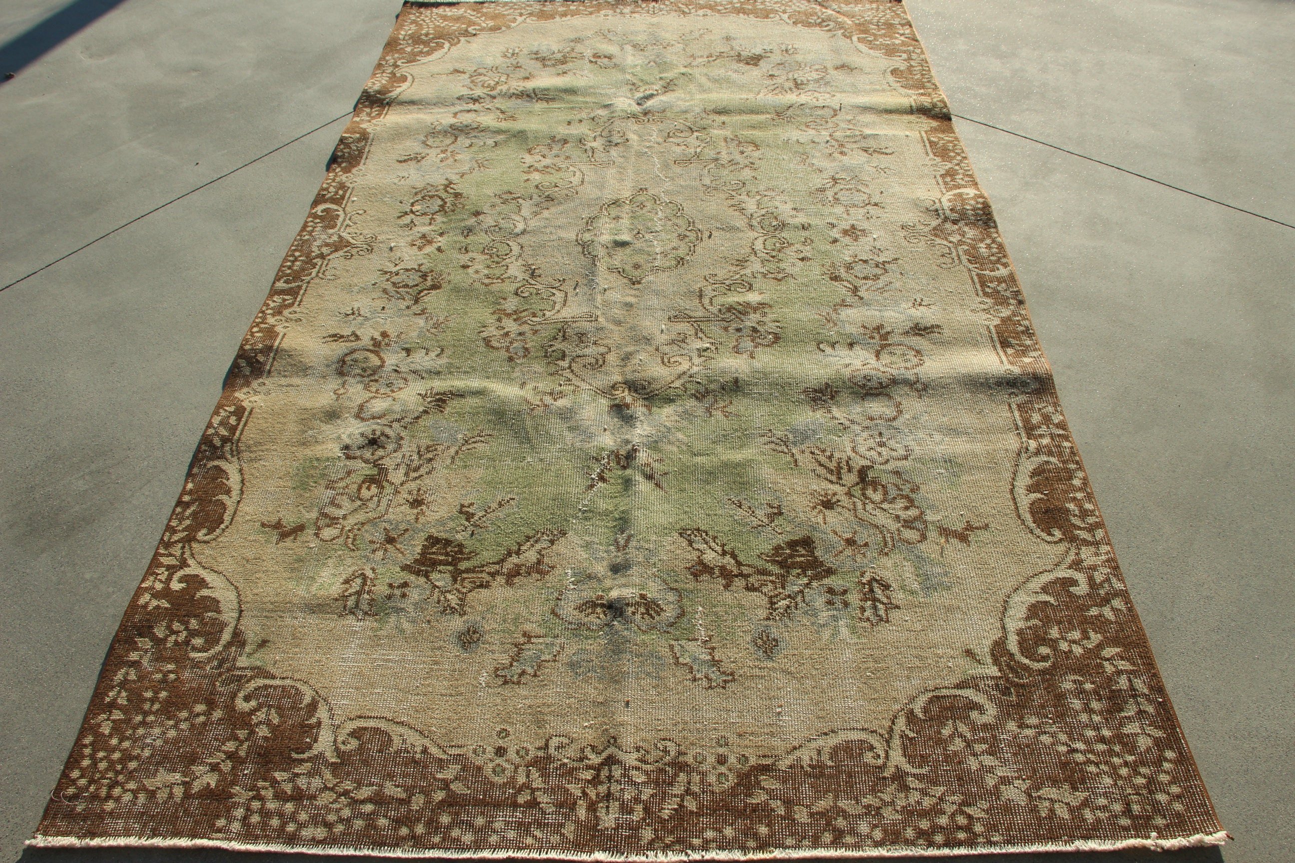 Türk Halıları, Büyük Boho Halıları, 5.3x9.4 ft Büyük Halı, Kahverengi Ev Dekor Halıları, Vintage Halılar, Yatak Odası Halıları, Ev Dekor Halıları, Yemek Odası Halıları