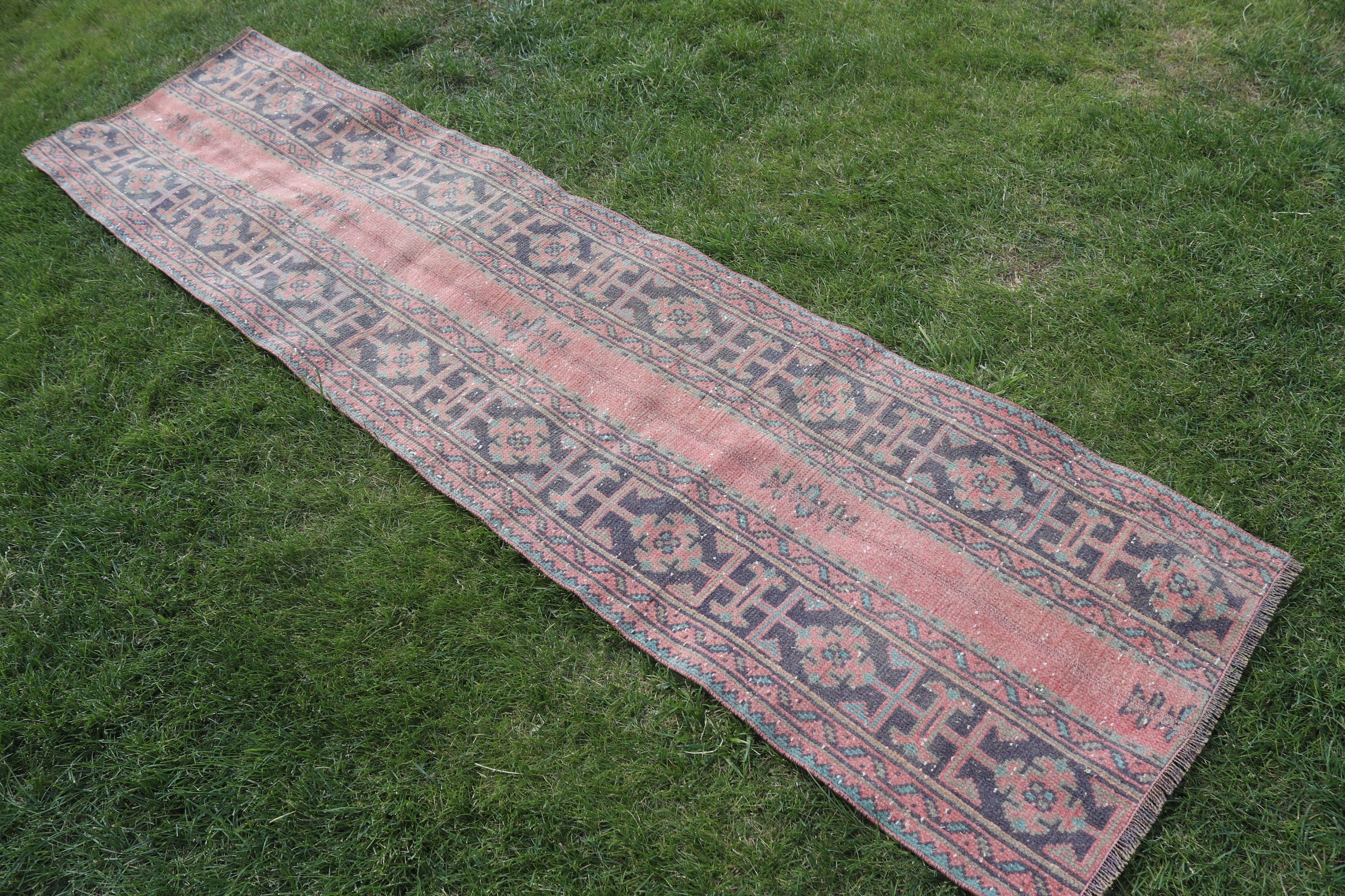 Corridor Rugs, Oushak Rug, Aesthetic Rugs, Statement Rugs, 2.1x8.3 ft Runner Rug, Rugs for Stair, Orange Boho Rug, Turkish Rug, Vintage Rug