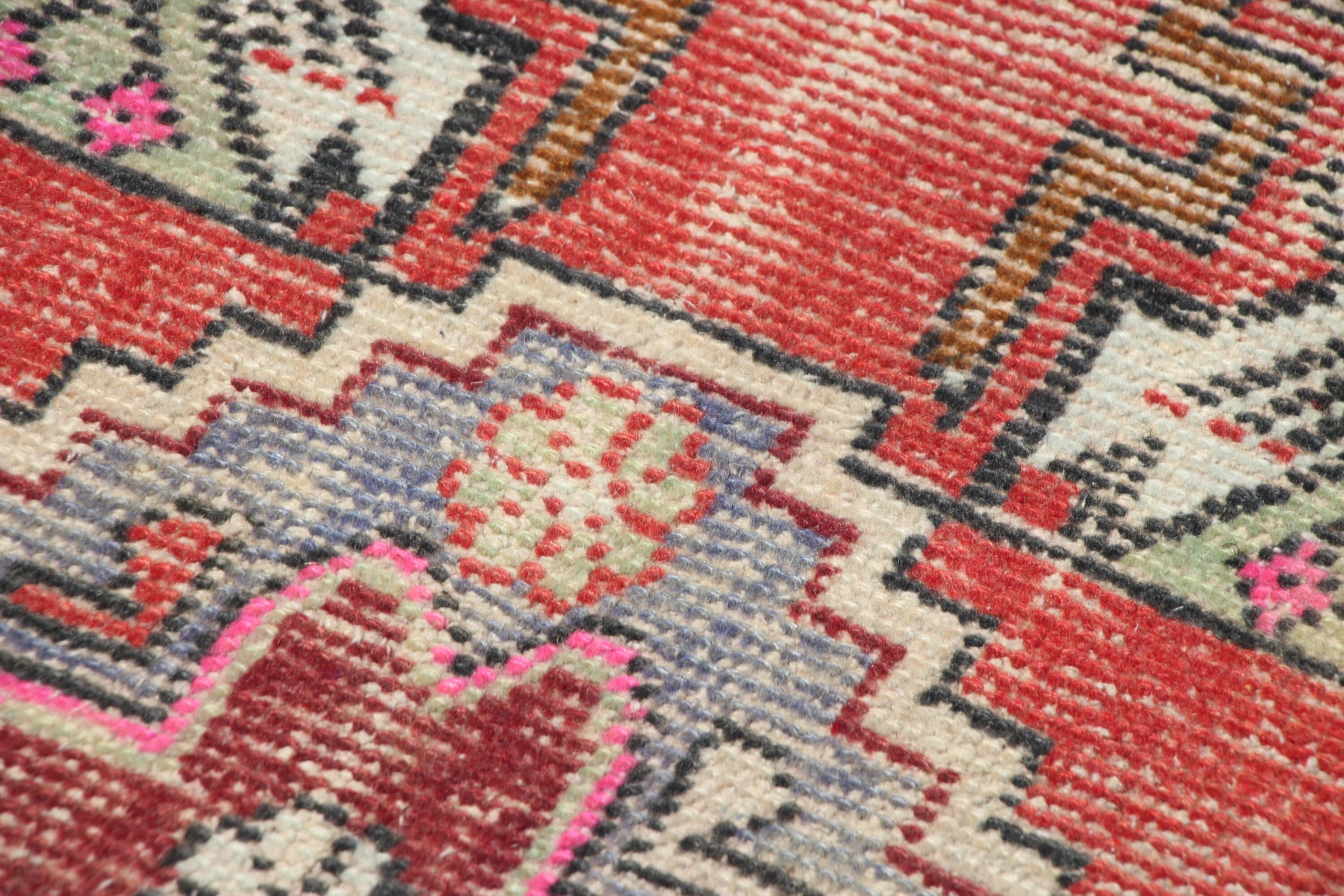 Wall Hanging Rugs, Cool Rug, 1.5x2.9 ft Small Rug, Rugs for Kitchen, Turkish Rug, Vintage Rug, Entry Rug, Red Oriental Rugs, Kitchen Rug