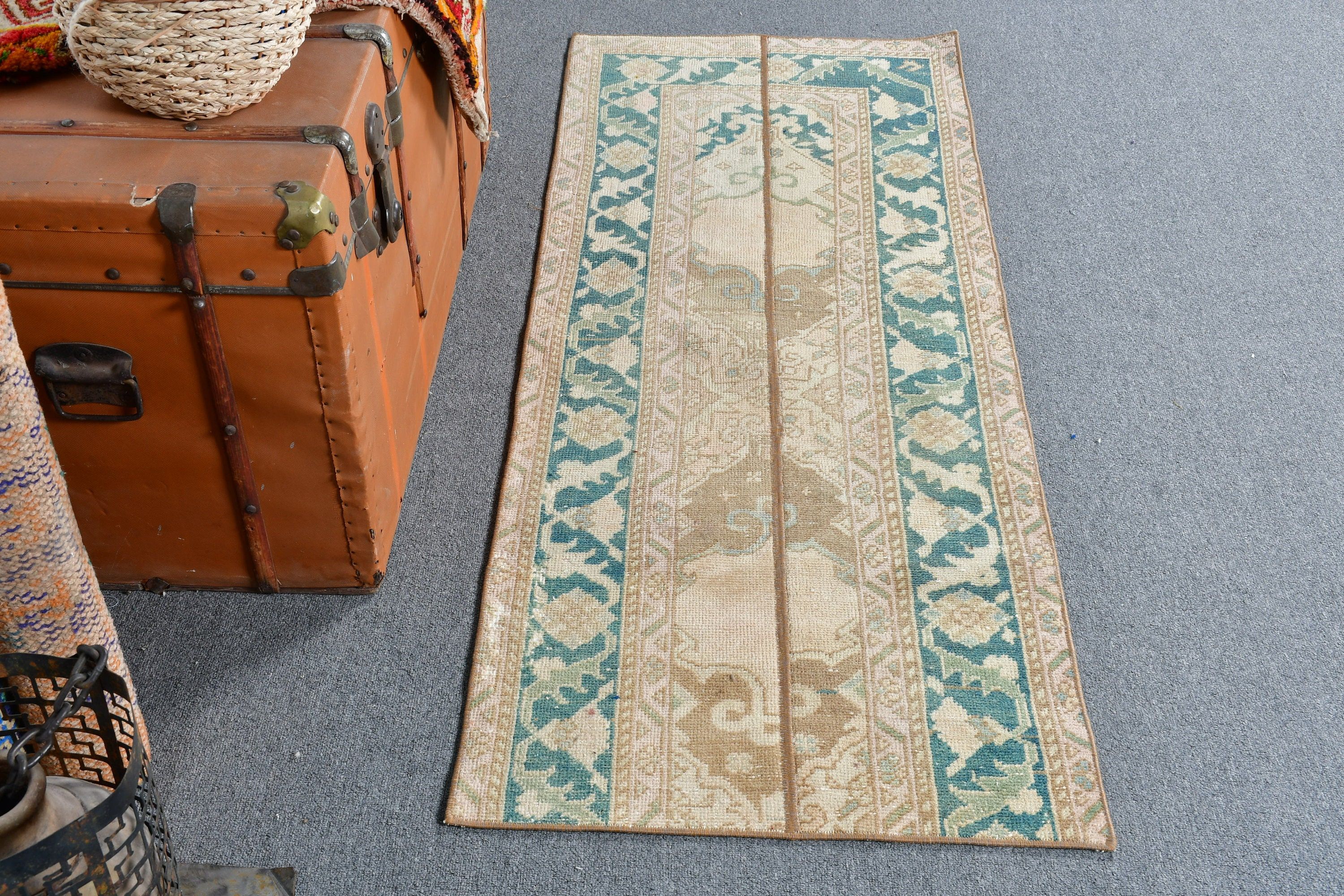 Vintage Rug, Brown Home Decor Rug, Moroccan Rugs, Rugs for Hallway, Kitchen Rugs, Cool Rug, Turkish Rugs, 2.1x5.3 ft Runner Rug, Custom Rug