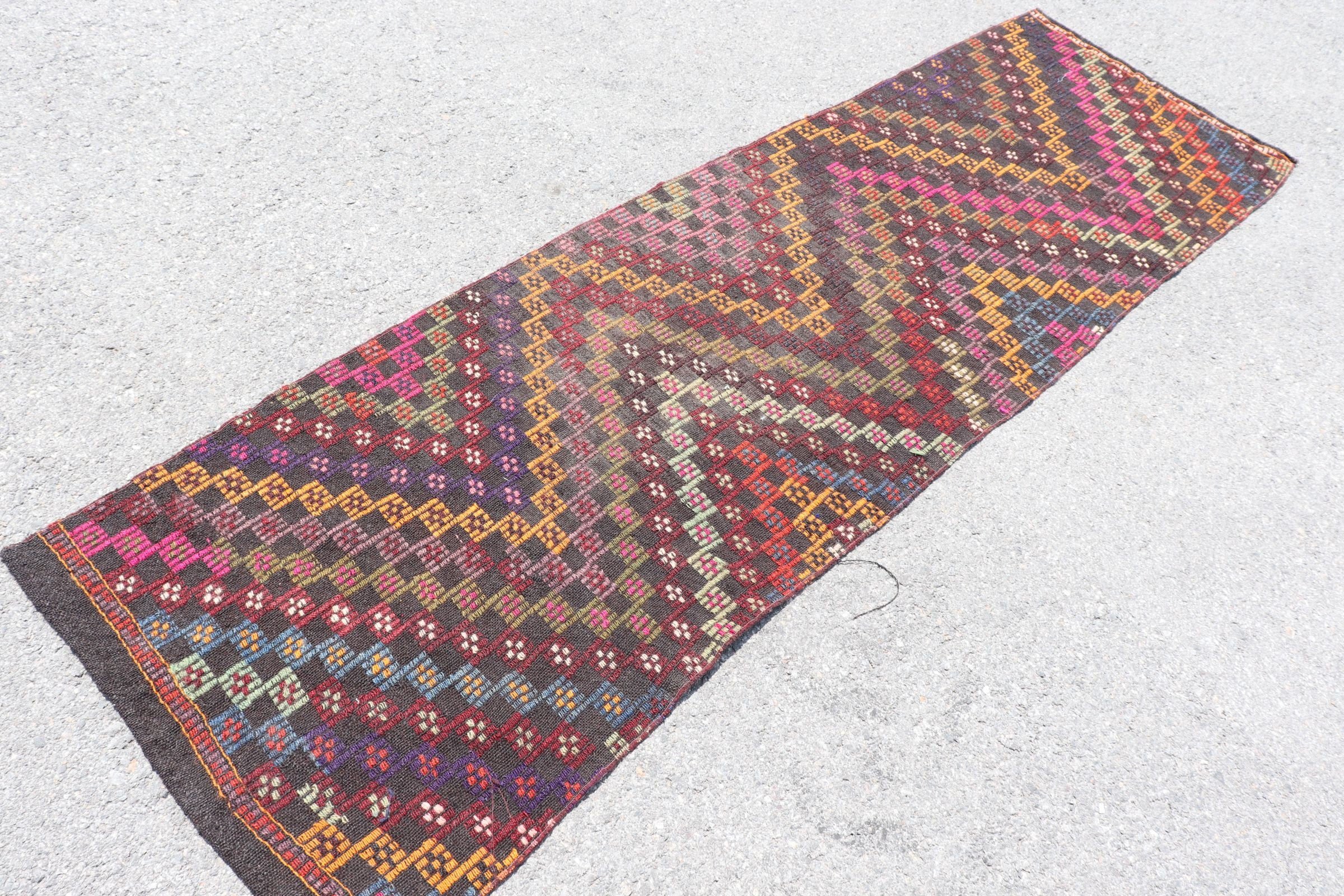 Vintage Rug, 2.4x8.1 ft Runner Rugs, Turkish Rug, Kilim, Flatweave Rug, Hallway Rugs, Kitchen Rug, Red Antique Rug, Bedroom Rug, Floor Rug
