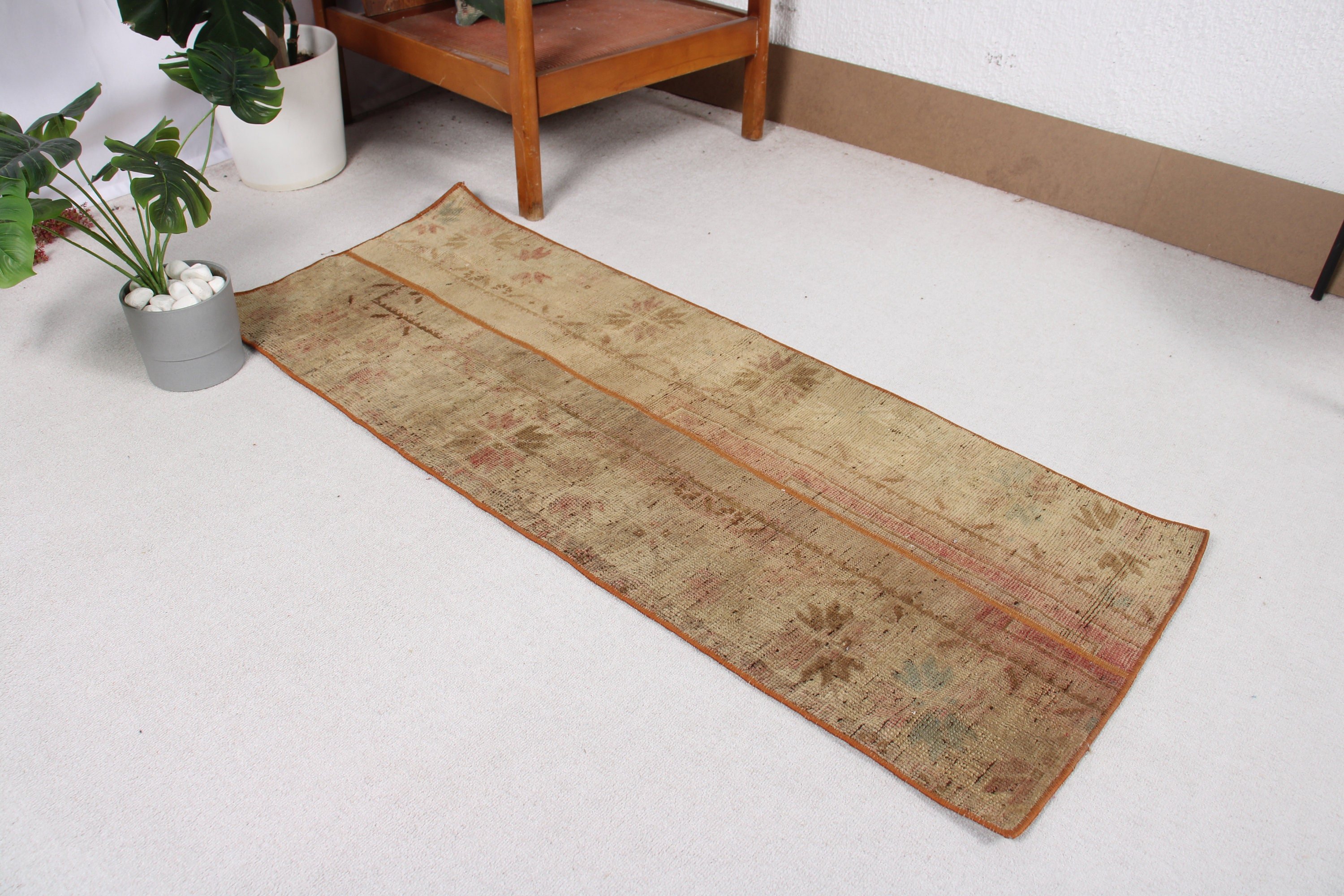 Yatak Odası Halıları, Araba Paspas Halısı, Yeşil Yatak Odası Halıları, 1.9x4.9 ft Küçük Halılar, Vintage Halı, El Dokuma Halılar, Türk Halıları, Aztek Halısı, Küçük Boho Halıları