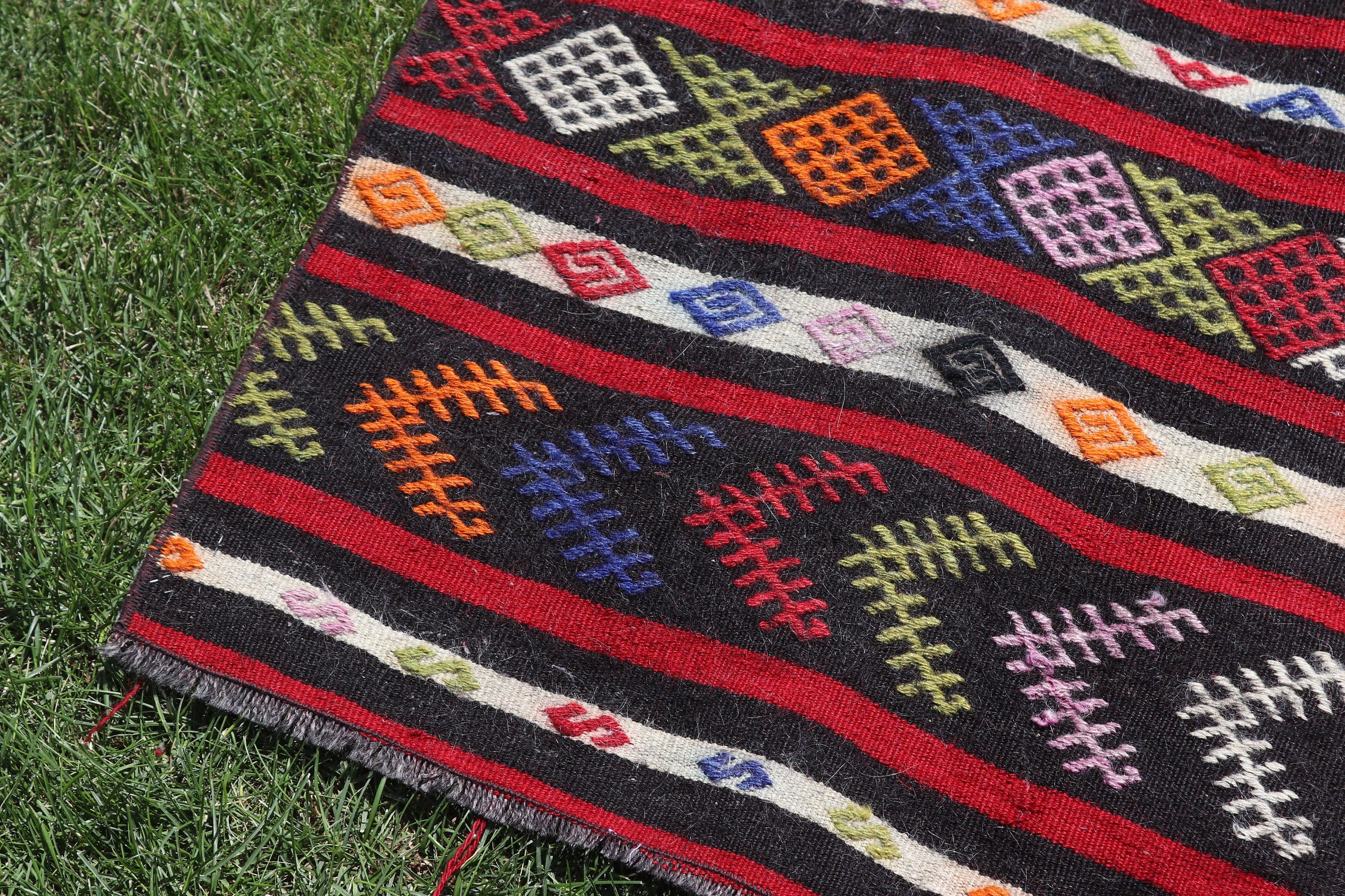 Yer Halısı, Anadolu Halısı, Merdiven Halısı, Türk Halısı, 3.1x11 ft Runner Halısı, Mutfak Halıları, Kilim, Siyah Boho Halıları, Vintage Halılar, Ev Dekorasyonu Halısı