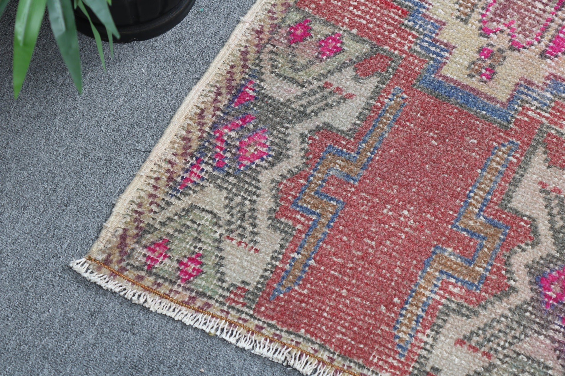 Antique Rugs, 1.6x3 ft Small Rug, Boho Rug, Wall Hanging Rugs, Modern Rugs, Vintage Rugs, Red Flatweave Rugs, Turkish Rug, Bedroom Rugs