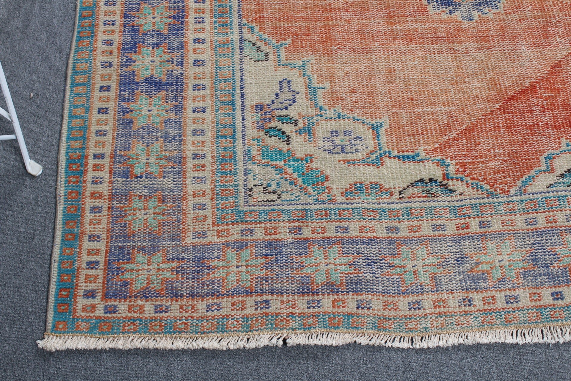 Nursery Rugs, Floor Rugs, Turkish Rug, Rugs for Nursery, Orange Home Decor Rug, Kitchen Rugs, 5x7.3 ft Area Rug, Vintage Rug, Bedroom Rug