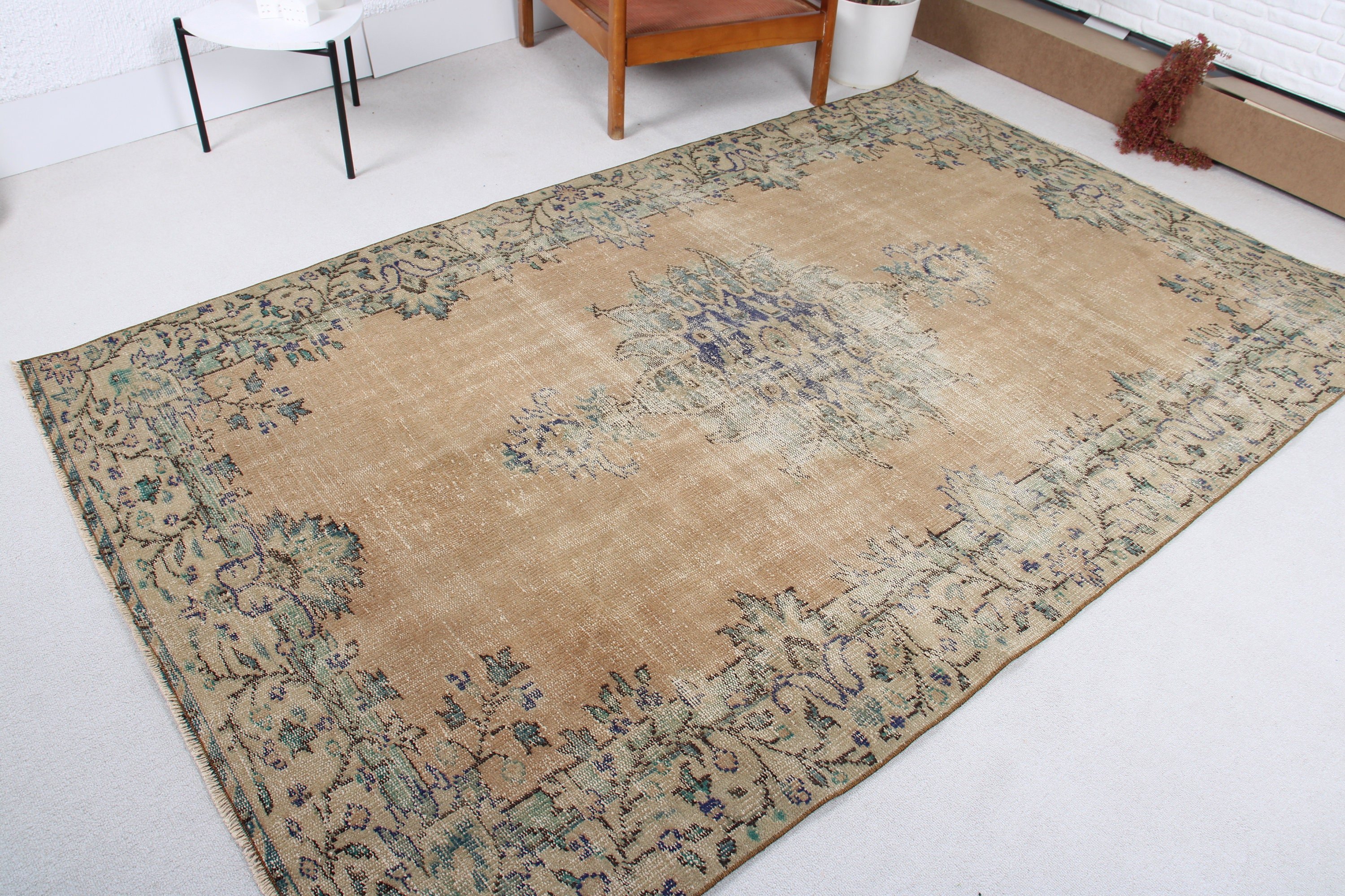 Brown Home Decor Rug, 5.4x9.4 ft Large Rugs, Turkish Rugs, Salon Rugs, Vintage Rugs, Neutral Rugs, Luxury Rug, Large Vintage Rugs