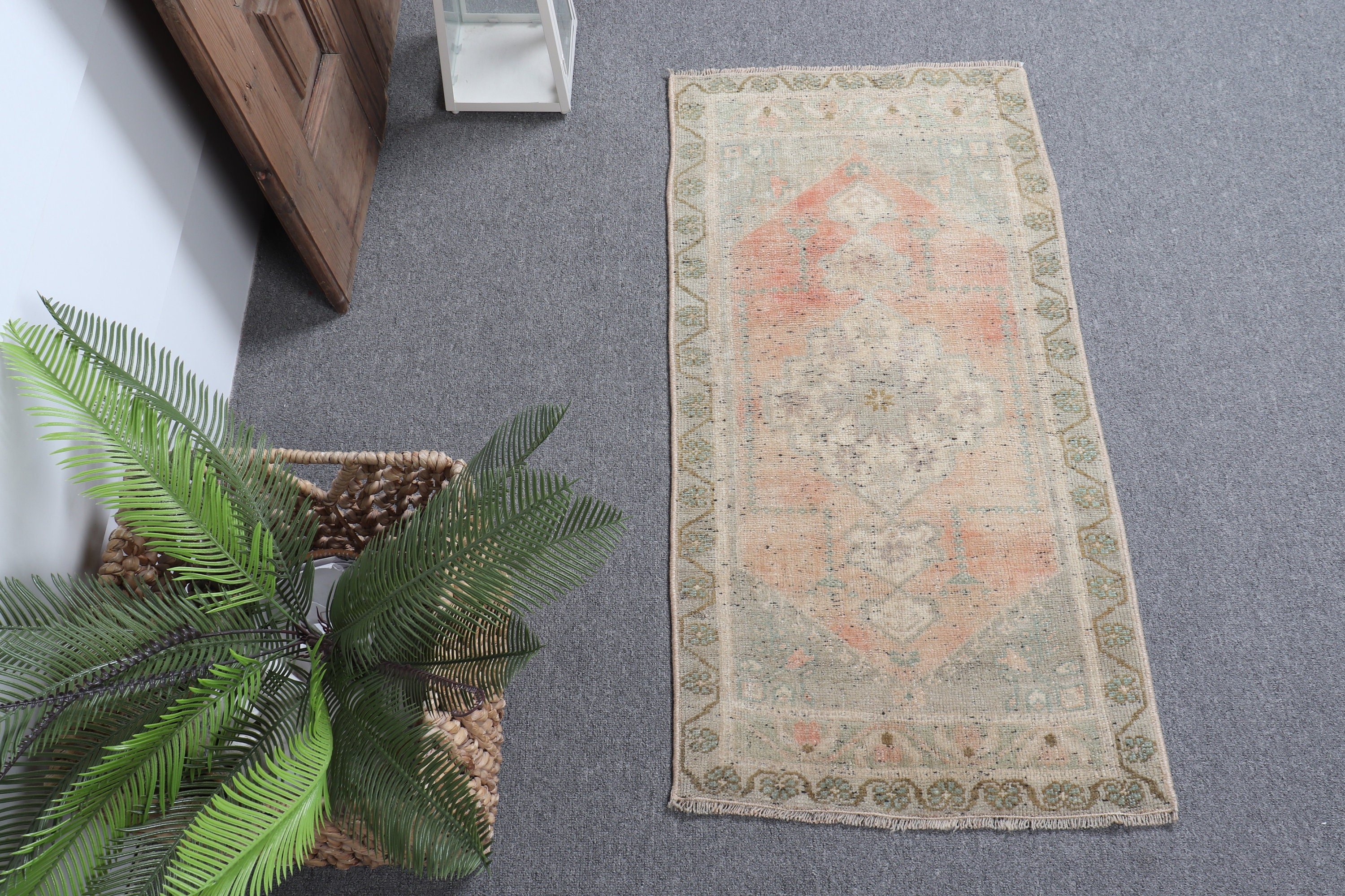 Rugs for Nursery, Nursery Rug, Antique Rugs, 1.6x3.3 ft Small Rugs, Home Decor Rug, Green Floor Rug, Turkish Rug, Entry Rug, Vintage Rug