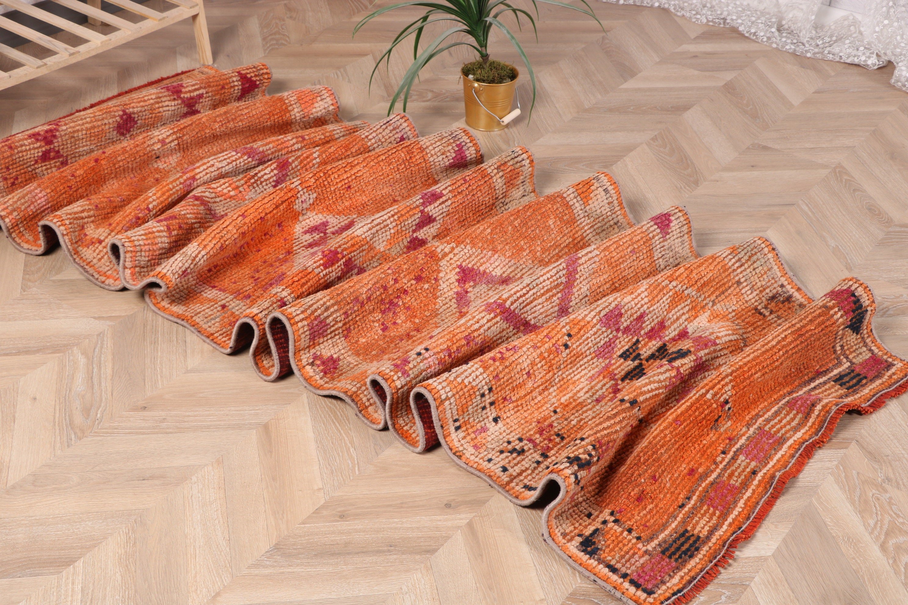 Pembe Fas Halıları, Açıklama Halıları, Mutfak Halısı, Türk Halıları, Kabile Halıları, Vintage Halılar, 2,5x11,8 ft Runner Halısı, Modern Halılar, Koridor Halıları