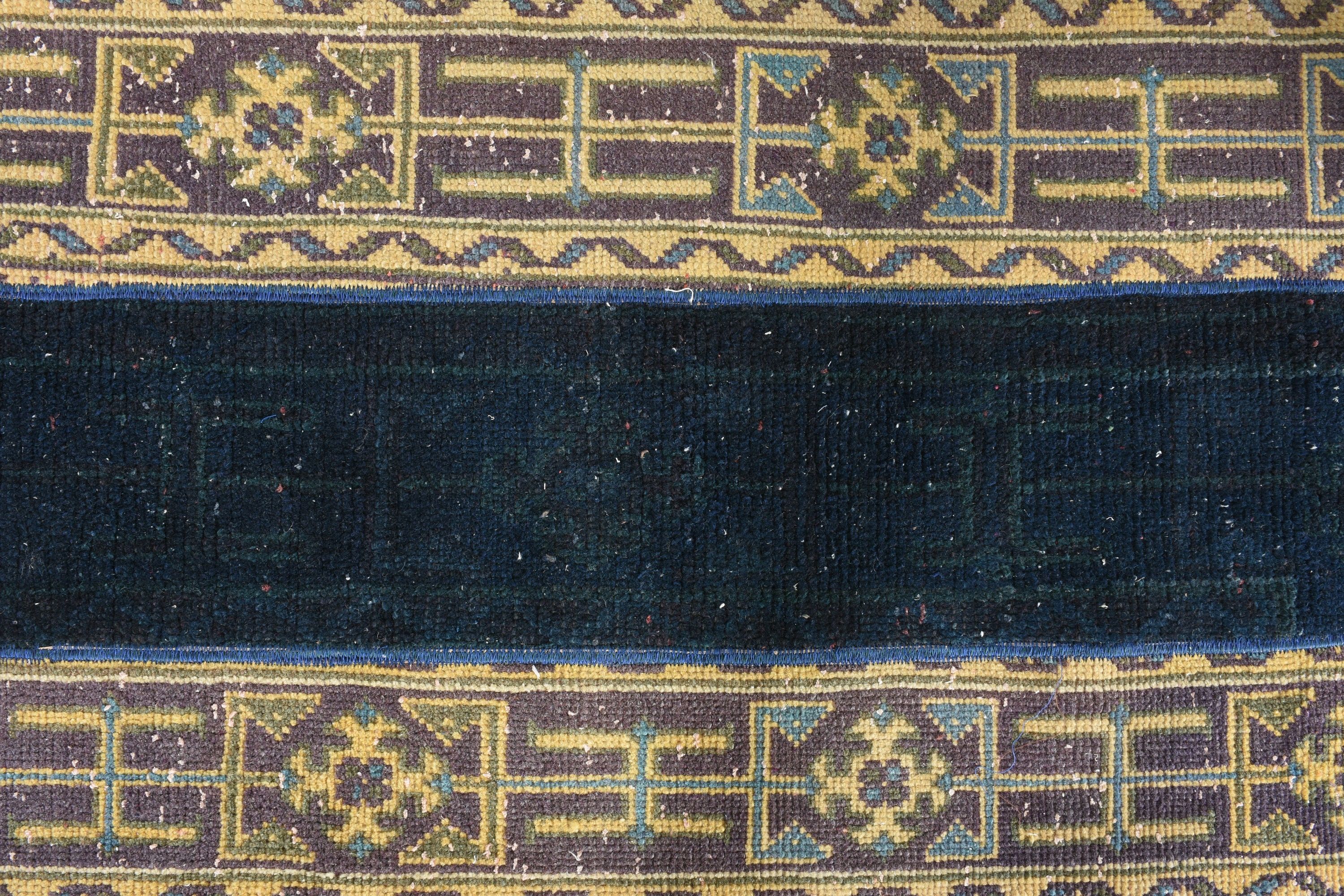 Giriş Halısı, Kapı Paspası Halıları, Sarı Soğuk Halı, Yatak Odası Halısı, Türk Halısı, Vintage Halı, Antika Halı, 2.1x3.8 ft Küçük Halı