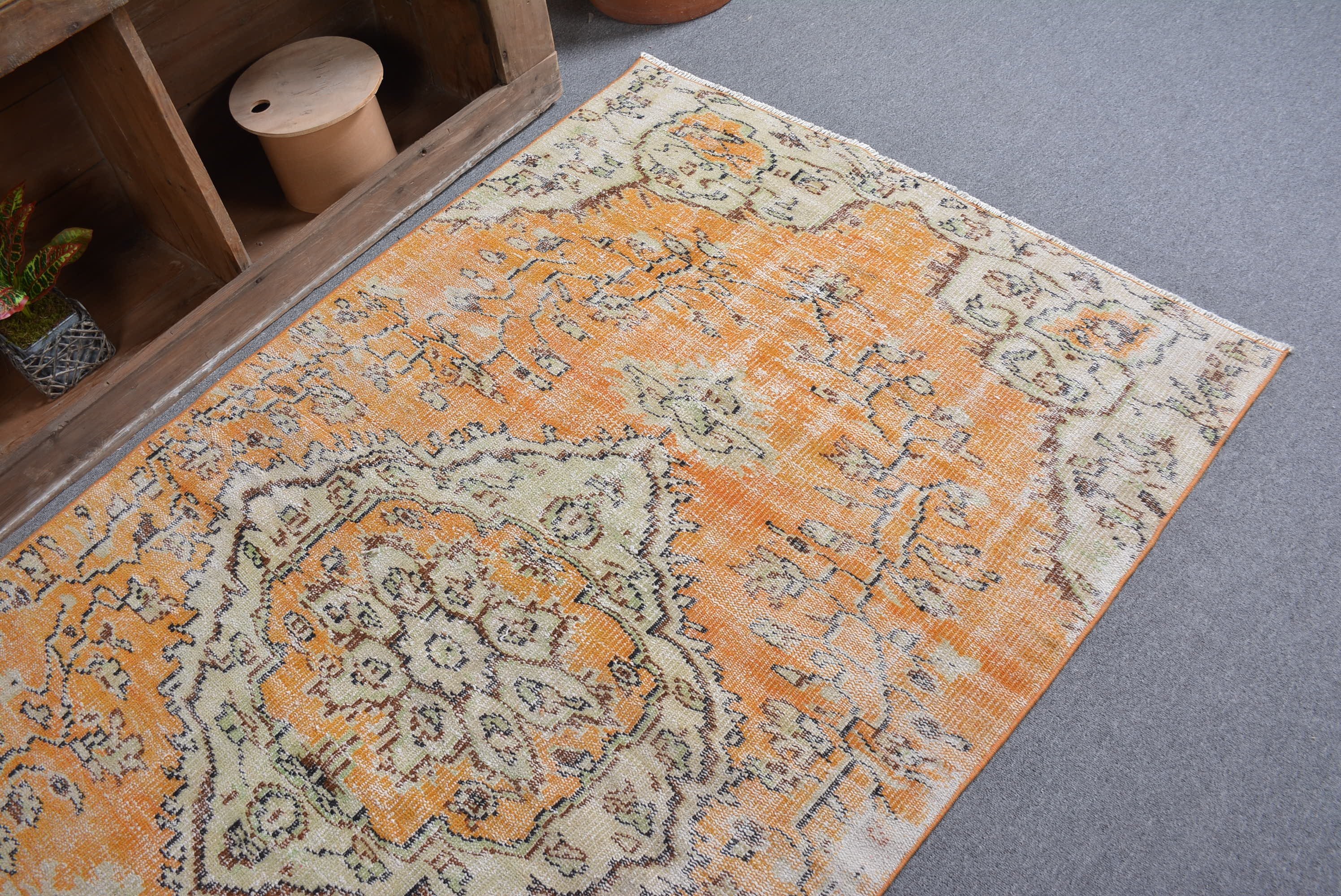 Oriental Rug, Rugs for Area, Handmade Rug, Turkish Rugs, 3.9x7.4 ft Area Rugs, Nomadic Rugs, Living Room Rug, Vintage Rug, Floor Rug