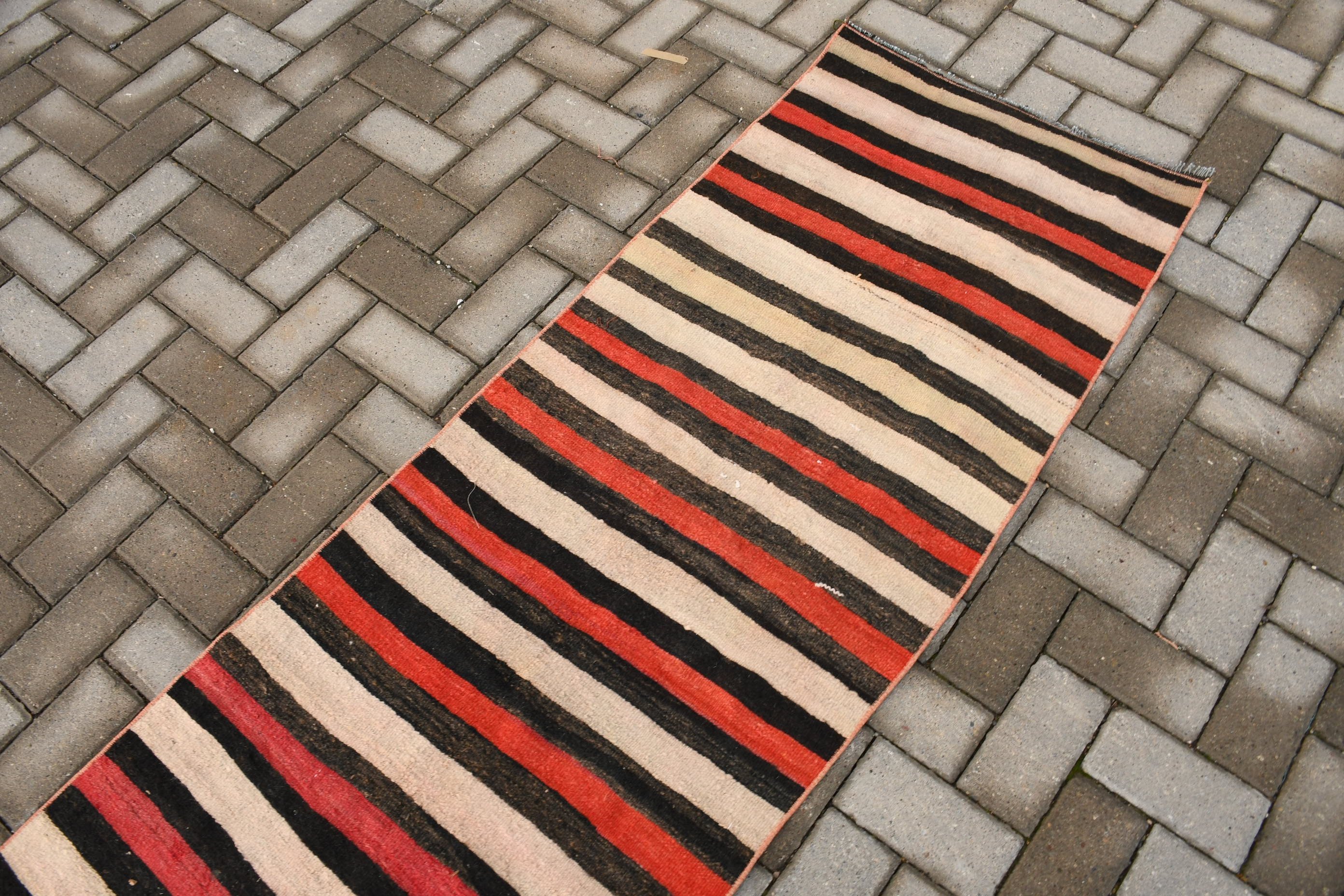 Vintage Rugs, Kitchen Rug, Aztec Rug, Kilim, Bedroom Rugs, Turkish Rug, Stair Rug, 2.1x8.4 ft Runner Rugs, Beige Bedroom Rugs, Wool Rug