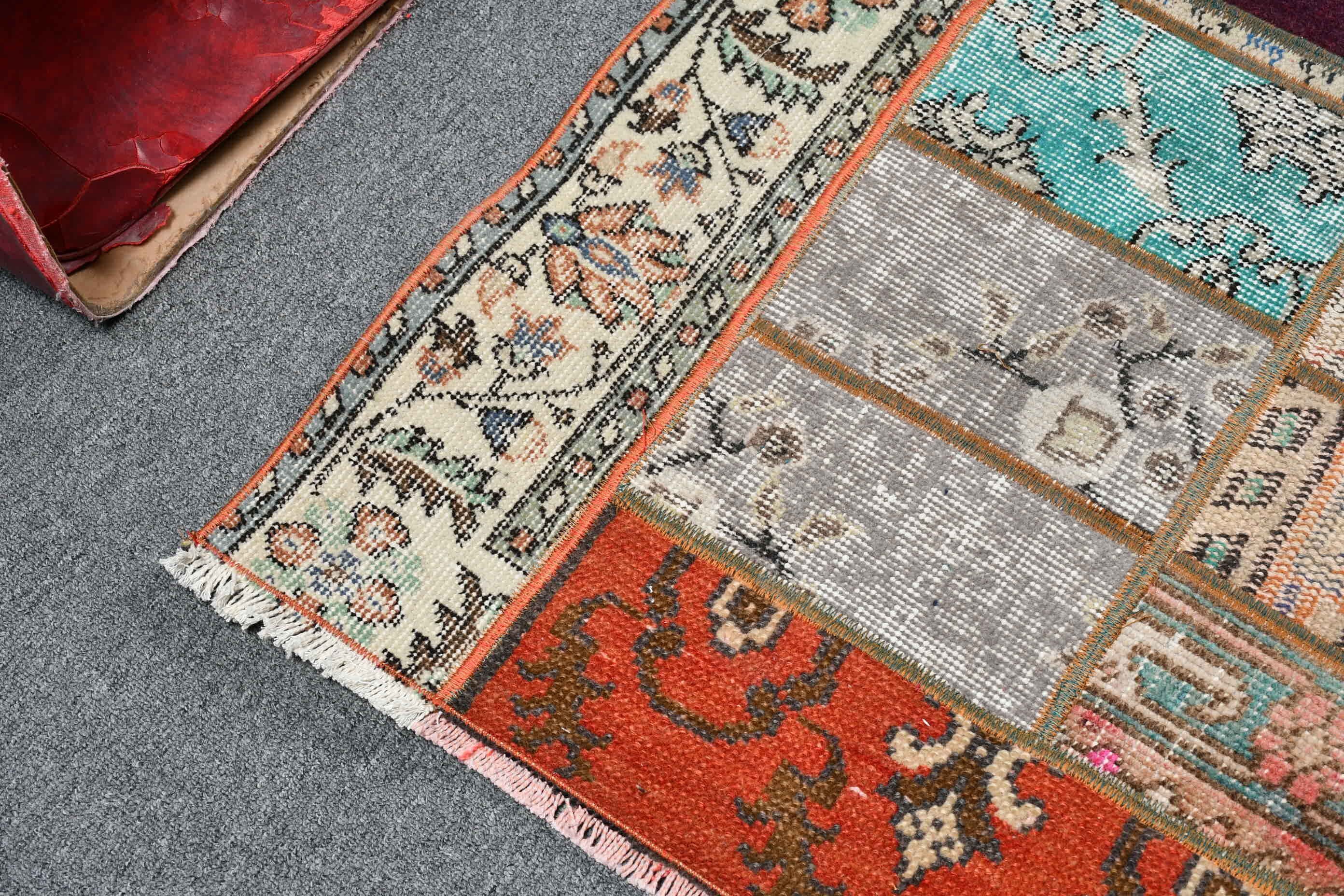 Kitchen Rugs, Home Decor Rugs, Blue Floor Rug, Rugs for Bath, Vintage Rugs, Turkish Rug, 2.7x5.1 ft Small Rug, Bathroom Rug, Bath Rugs