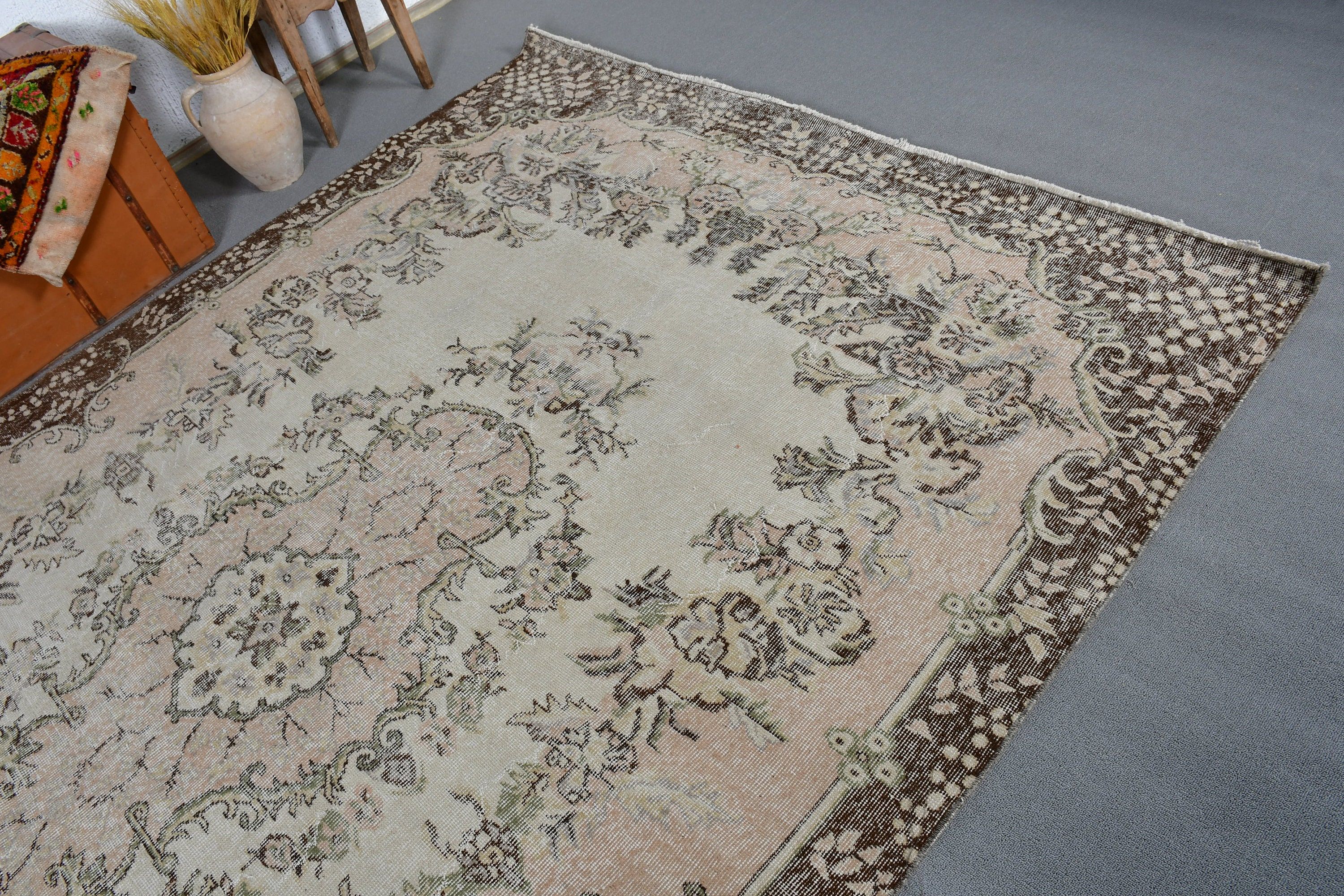 Living Room Rug, 6.7x9.7 ft Large Rug, Rugs for Bedroom, Dining Room Rugs, Wool Rugs, Turkish Rug, Floor Rug, Aztec Rugs, Vintage Rug