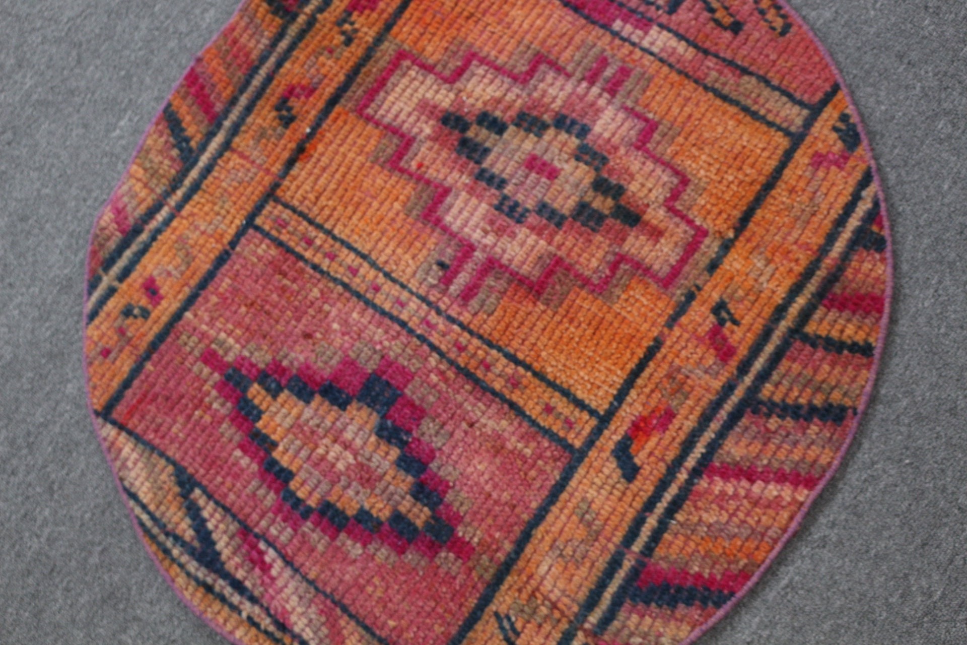 2.5x2.6 ft Small Rug, Rugs for Bedroom, Bedroom Rug, Antique Rugs, Home Decor Rug, Orange Wool Rug, Turkish Rug, Nursery Rugs, Vintage Rug