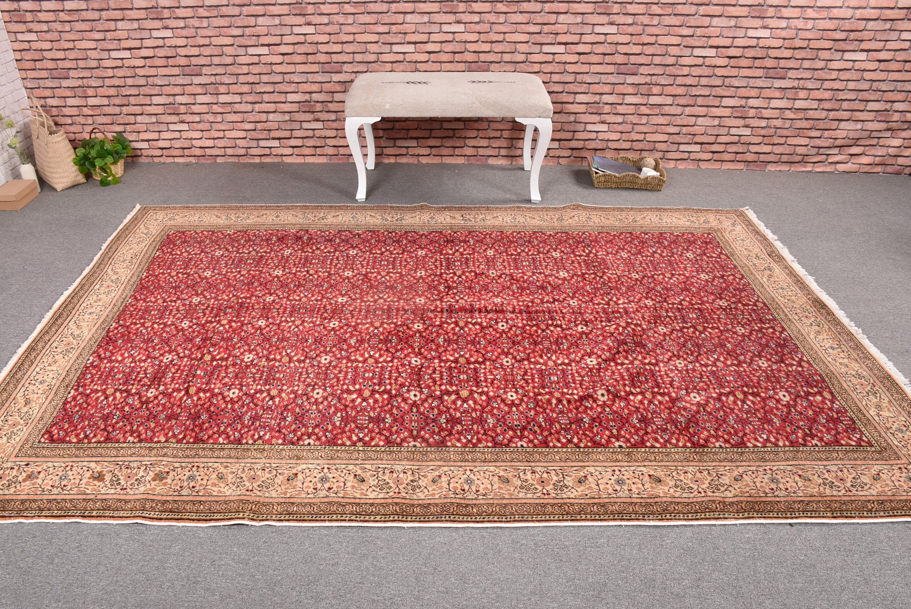 Vintage Rugs, Turkish Rug, Large Boho Rugs, Moroccan Rug, Bedroom Rugs, Red Anatolian Rugs, Dining Room Rug, 6.1x9.3 ft Large Rugs