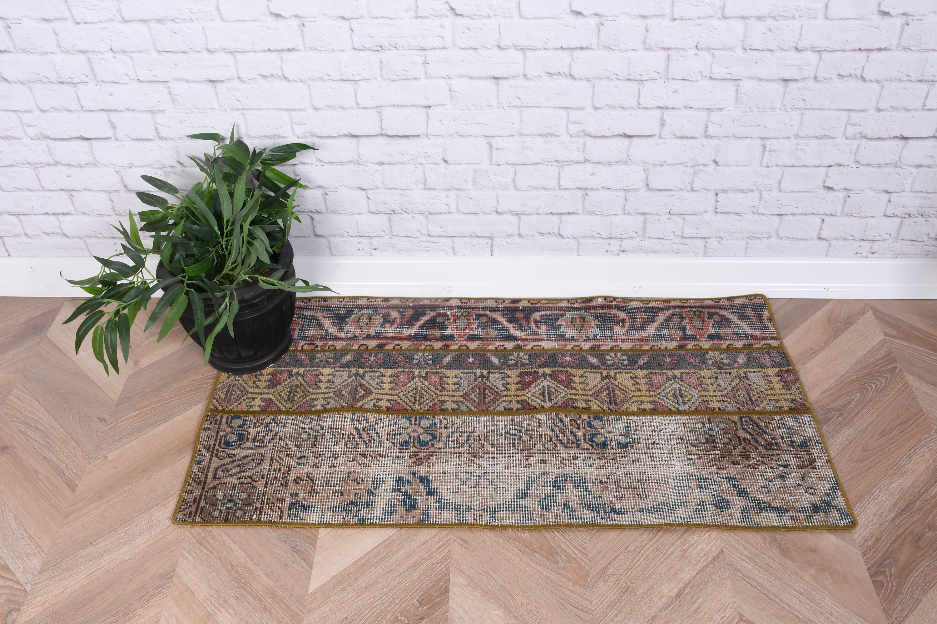 1.7x3.2 ft Small Rug, Bright Rug, Turkish Rugs, Cool Rug, Oriental Rugs, Nursery Rugs, Vintage Rug, White Home Decor Rugs, Kitchen Rug