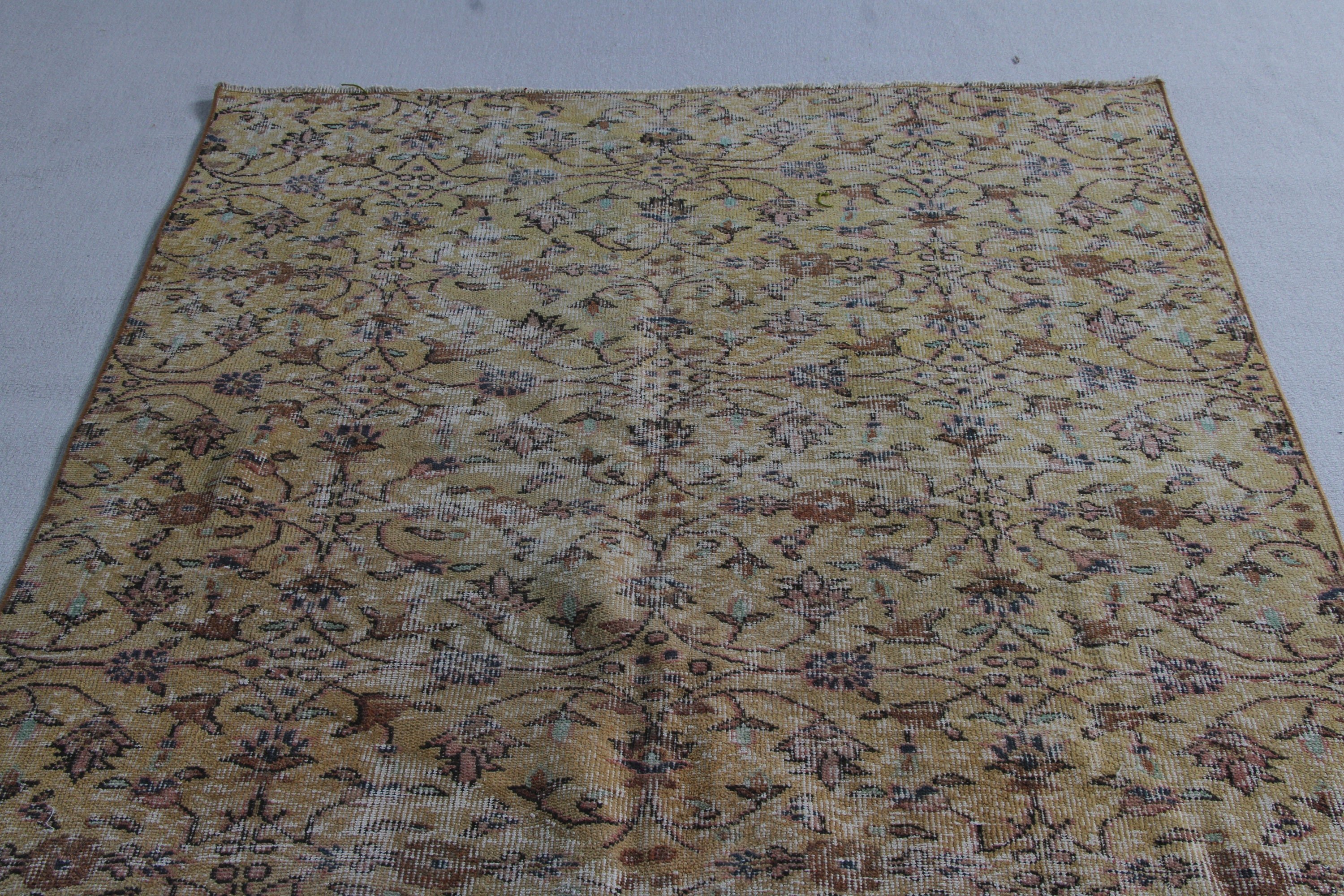 Vintage Area Rug, Vintage Rug, Bronze Bedroom Rugs, Modern Rugs, Oushak Area Rugs, Flatweave Rug, 4.7x8 ft Area Rug, Turkish Rugs