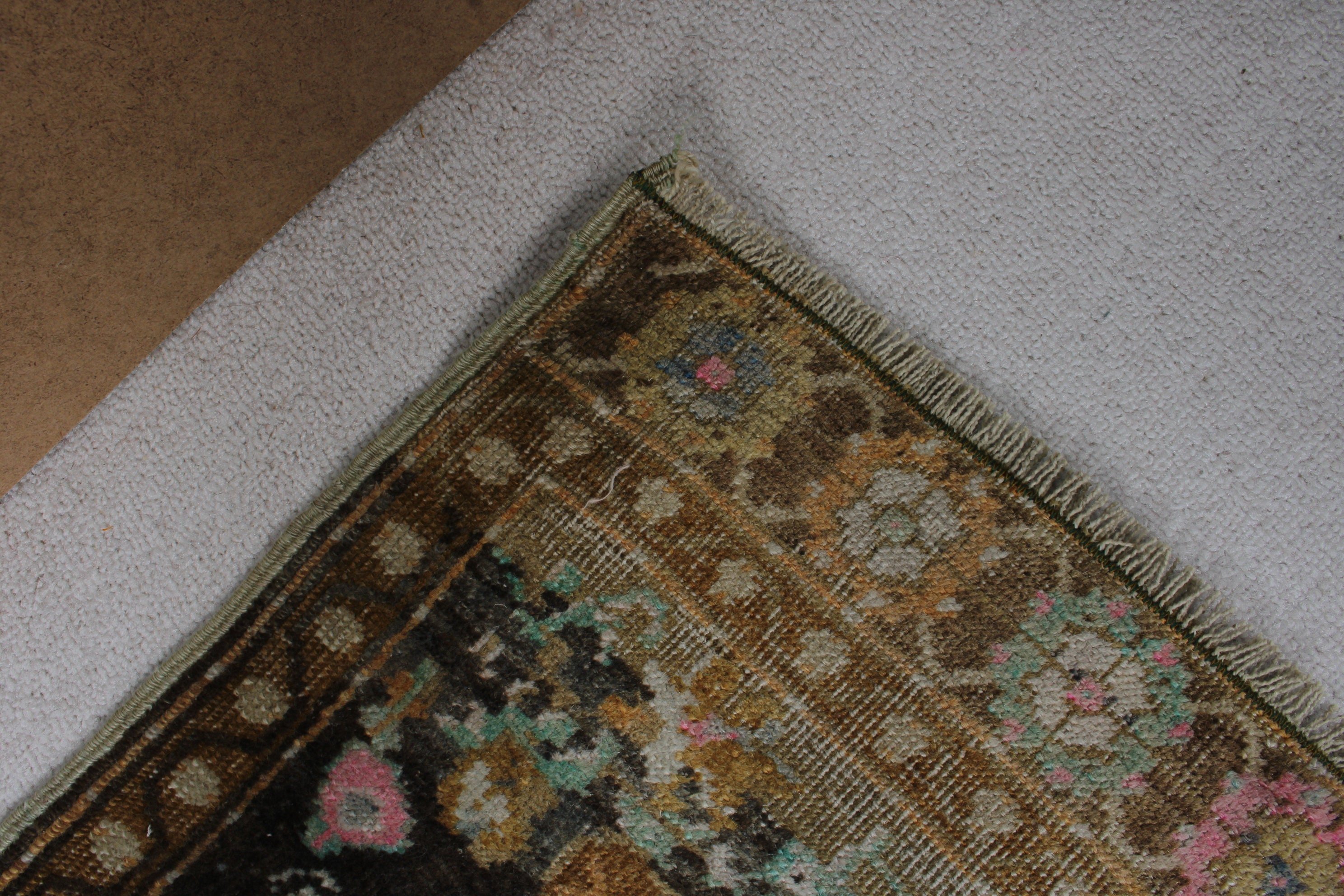 1.5x3.2 ft Small Rugs, Bathroom Rugs, Vintage Rug, Rugs for Car Mat, Bedroom Rugs, Turkish Rugs, Yellow Antique Rugs