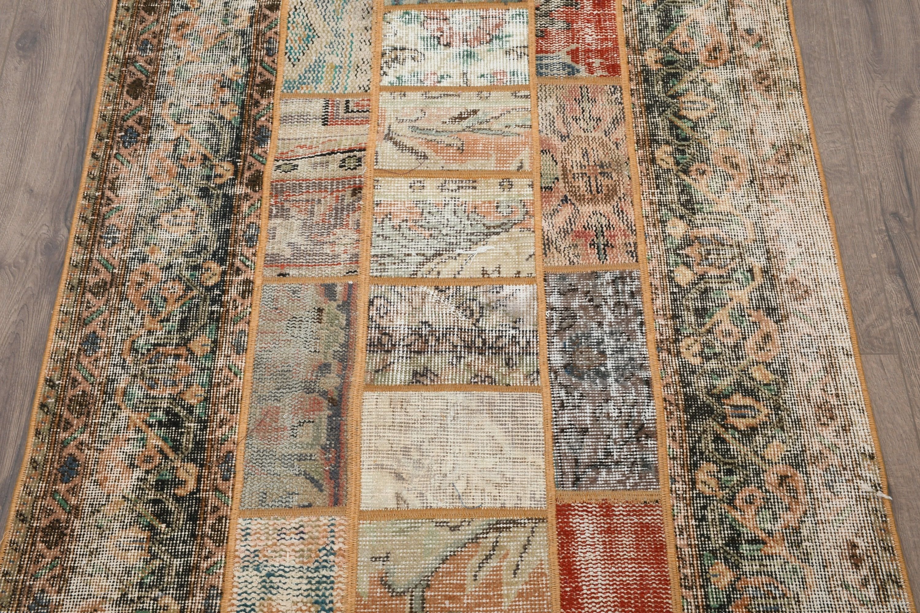 Bej Ev Dekor Halısı, Koridor Halısı, Merdiven Halıları, 3,2x8,1 ft Yolluk Halıları, Yatak Odası Halısı, Vintage Halılar, Özel Halı, Türk Halıları, Yün Halılar