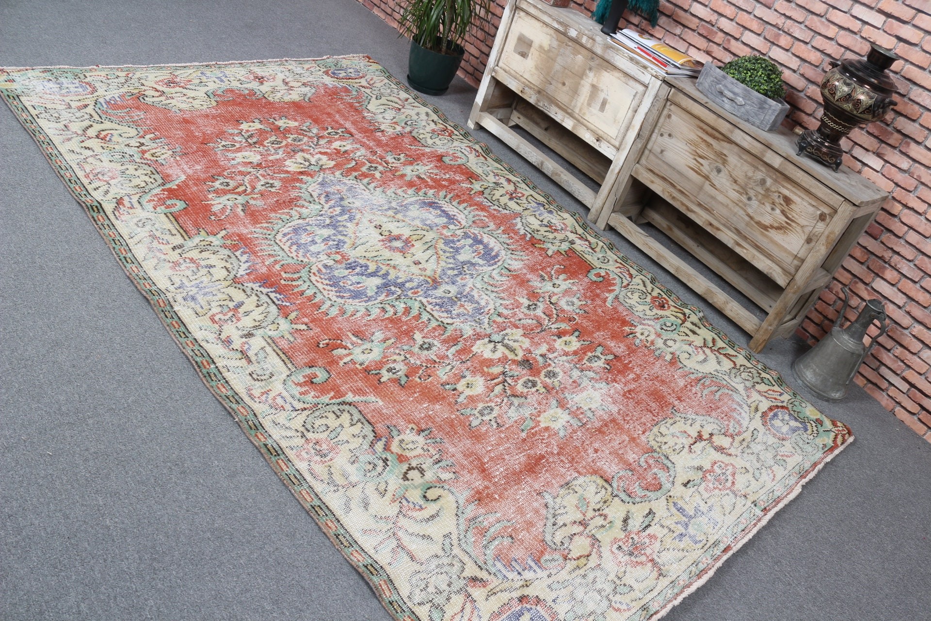 Antique Rugs, Hand Woven Rugs, Vintage Rug, Salon Rug, 5.5x8.9 ft Large Rug, Dining Room Rug, Turkish Rug, Moroccan Rug, Red Oriental Rug