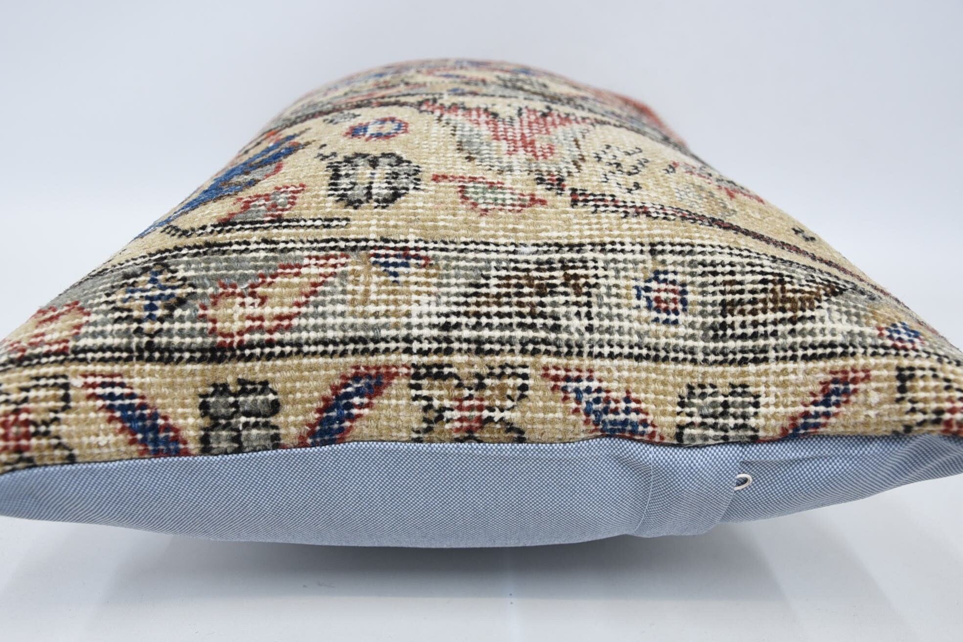 16"x24" Red Pillow, Handmade Kilim Cushion, Kilim Cushion Sham, Ethnical Kilim Rug Pillow, Crochet Pattern Pillow Cover