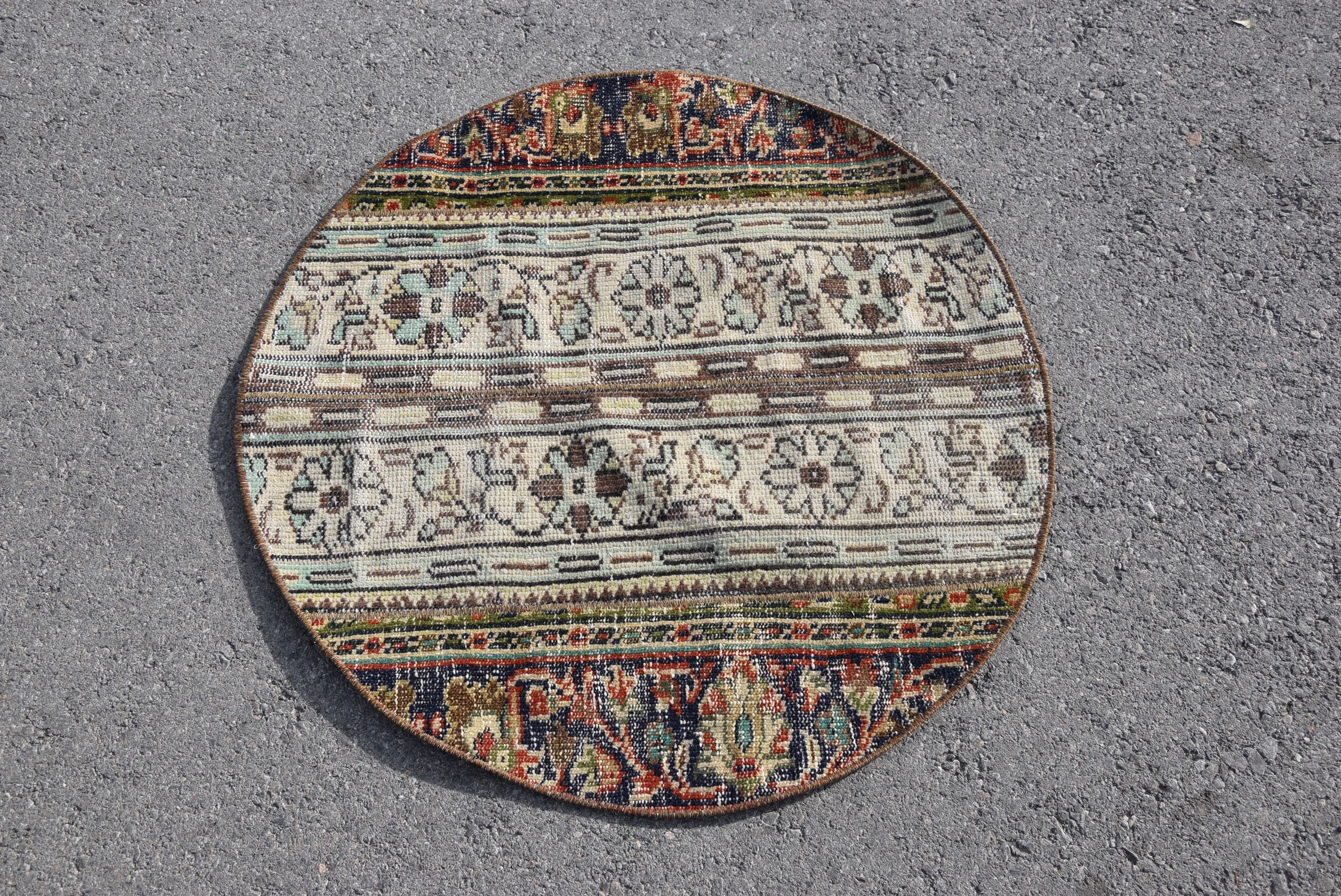 Oryantal Halı, Paspas Halıları, 3x3 ft Küçük Halılar, Vintage Halı, Bej Oryantal Halı, Antika Halılar, Mutfak Halıları, Kapı Paspas Halısı, Türk Halısı