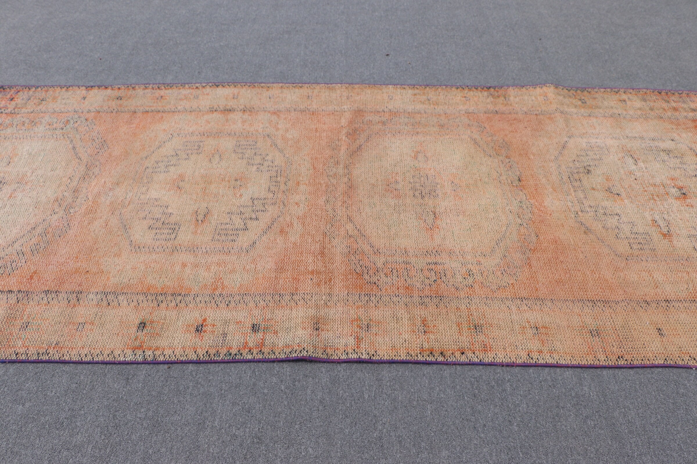 Ev Dekor Halısı, Vintage Halı, Havalı Halılar, Koridor Halıları, Türkiye Halısı, Bej 4.2x11 ft Runner Halısı, Türk Halıları, Koridor Halısı