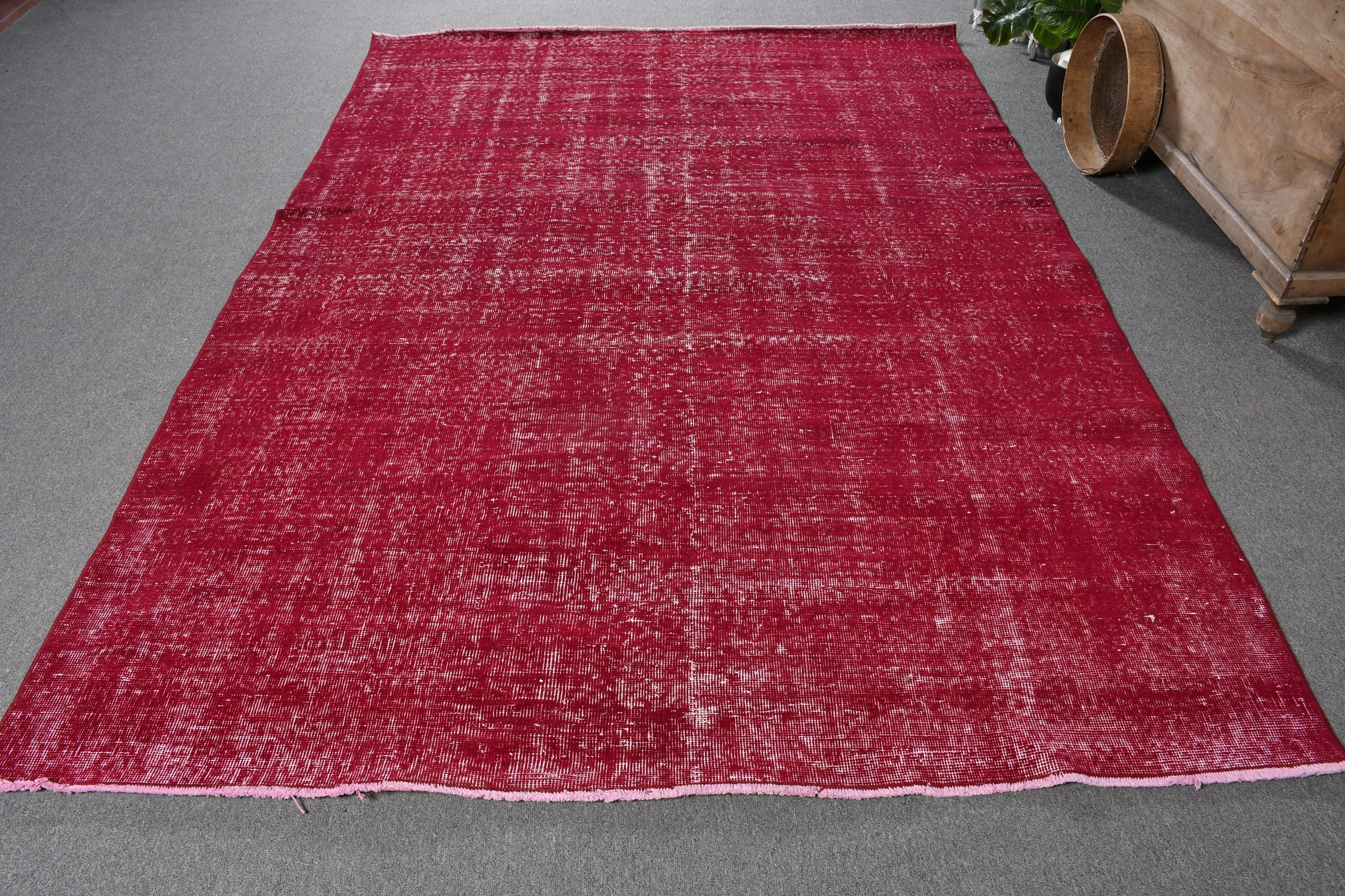 Yemek Odası Halıları, Türk Halısı, 6.3x8.9 ft Büyük Halı, Anadolu Halısı, Oturma Odası Halıları, Vintage Halı, Yatak Odası Halıları, Mor Antika Halılar