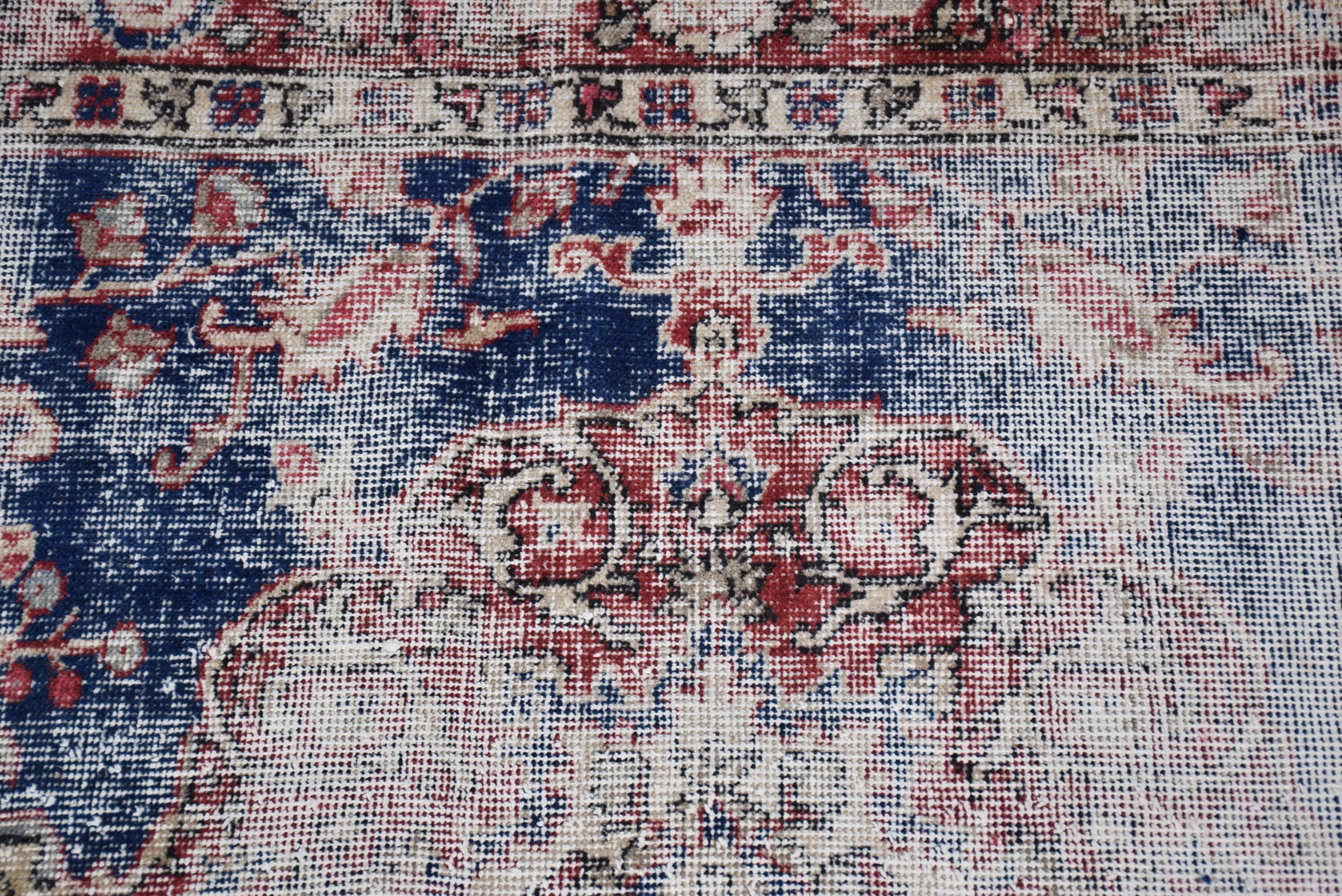 Moroccan Rug, Vintage Rug, Door Mat Rugs, Nursery Rug, Turkish Rug, 1.9x4.7 ft Small Rug, Rugs for Entry, Blue Bedroom Rug