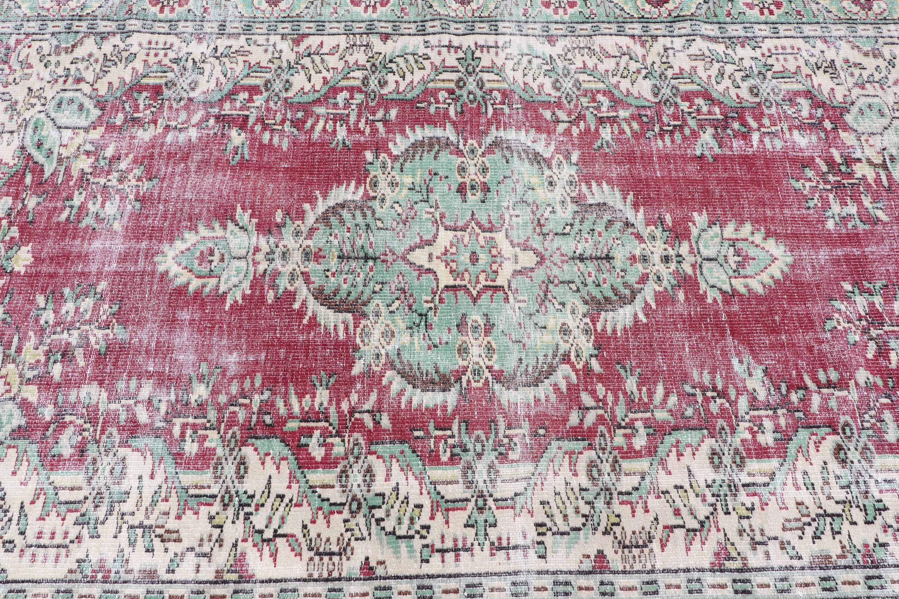 6.1x9.2 ft Büyük Halı, Salon Halısı, Fas Halısı, Türk Halısı, Havalı Halı, Yeşil Antika Halı, Vintage Halı, Vintage Dekor Halıları, Yemek Odası Halıları