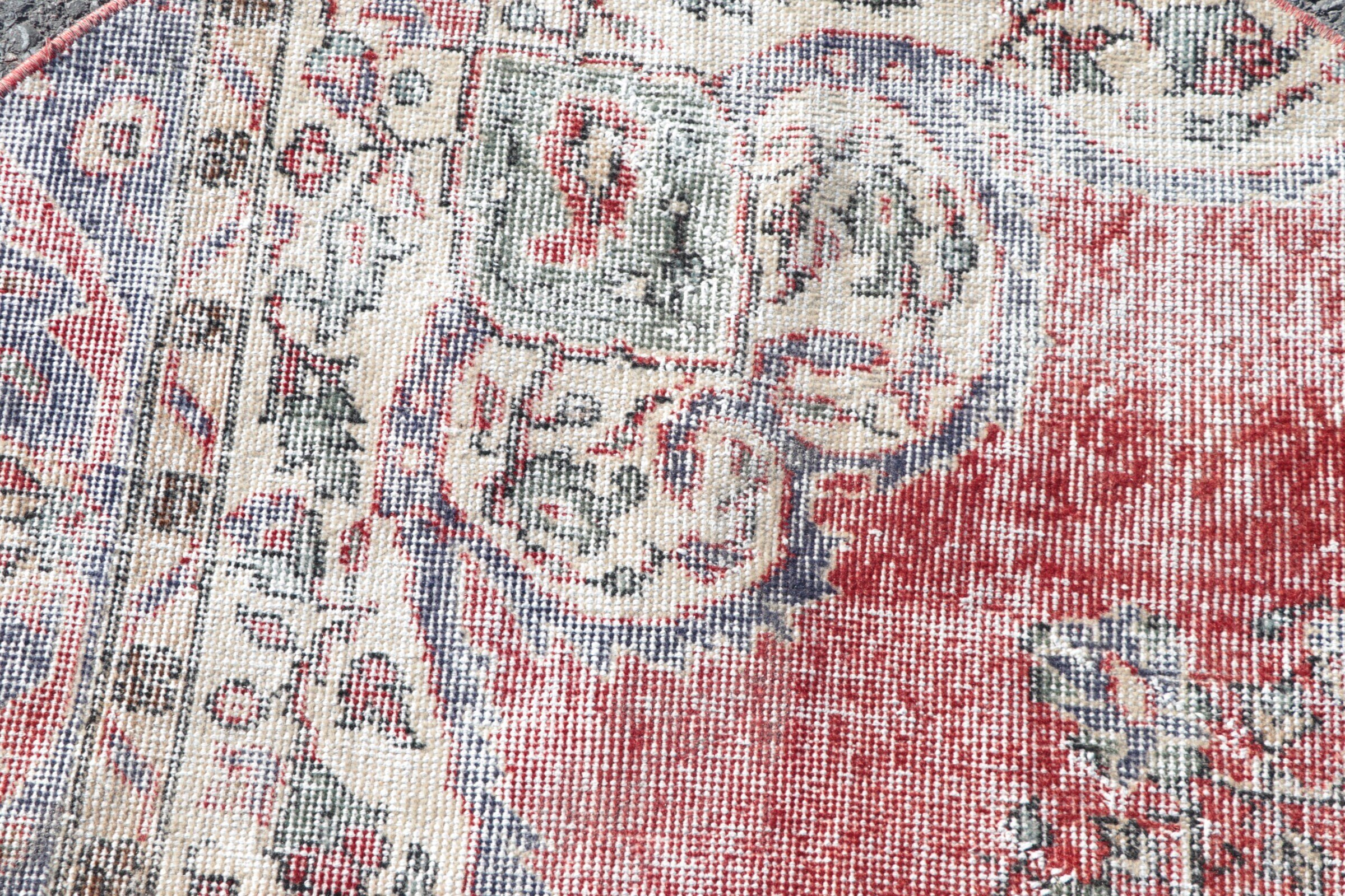 Vintage Rug, Rugs for Entry, Turkish Rugs, 3.4x3.4 ft Small Rug, Nursery Rug, Bath Rug, Kitchen Rugs, Red Bedroom Rugs