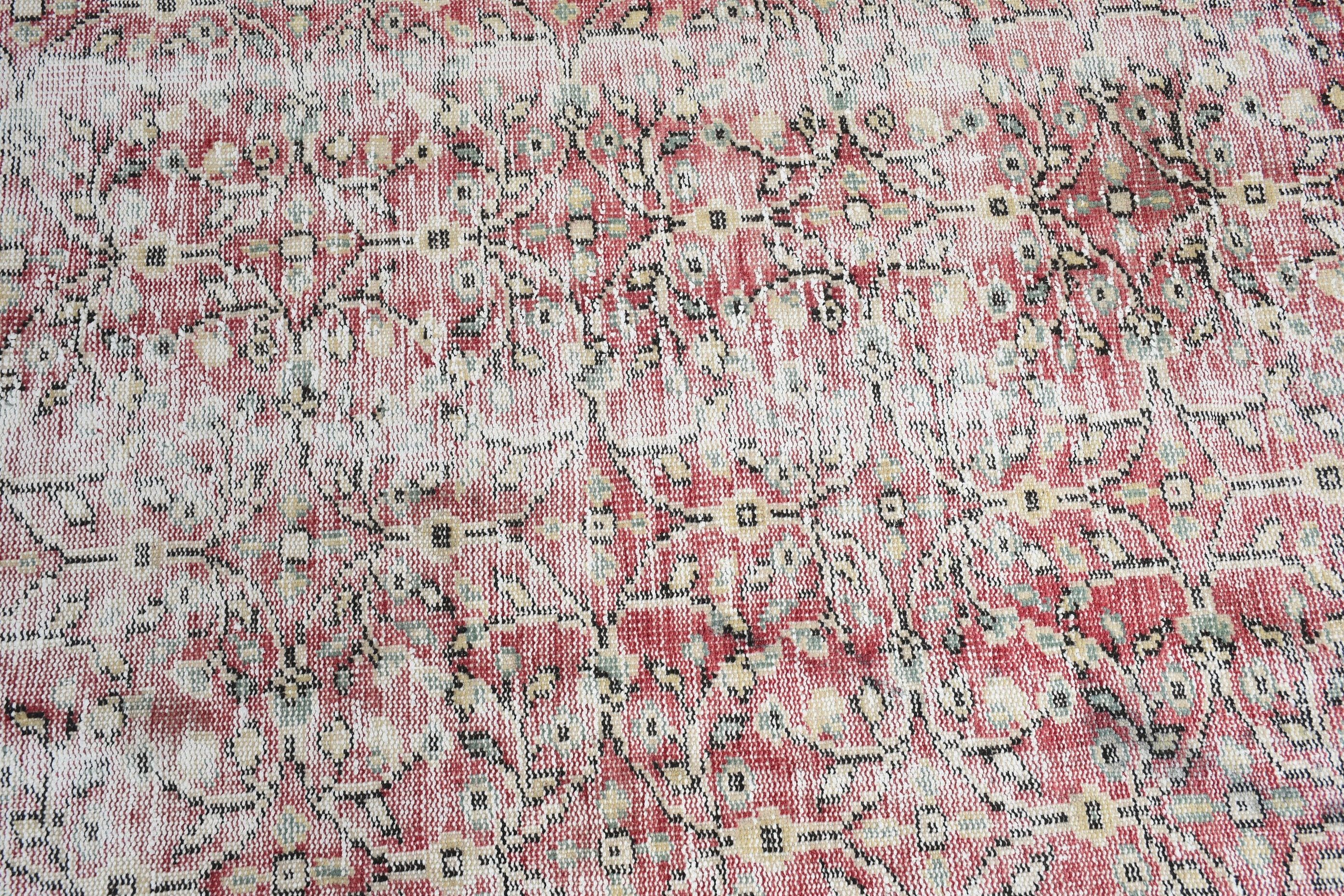 Vintage Halı, Anadolu Halıları, Oturma Odası Halısı, Kırmızı Fas Halısı, Türk Halısı, Salon Halıları, Salon Halıları, Yün Halılar, 5.8x9.6 ft Büyük Halı