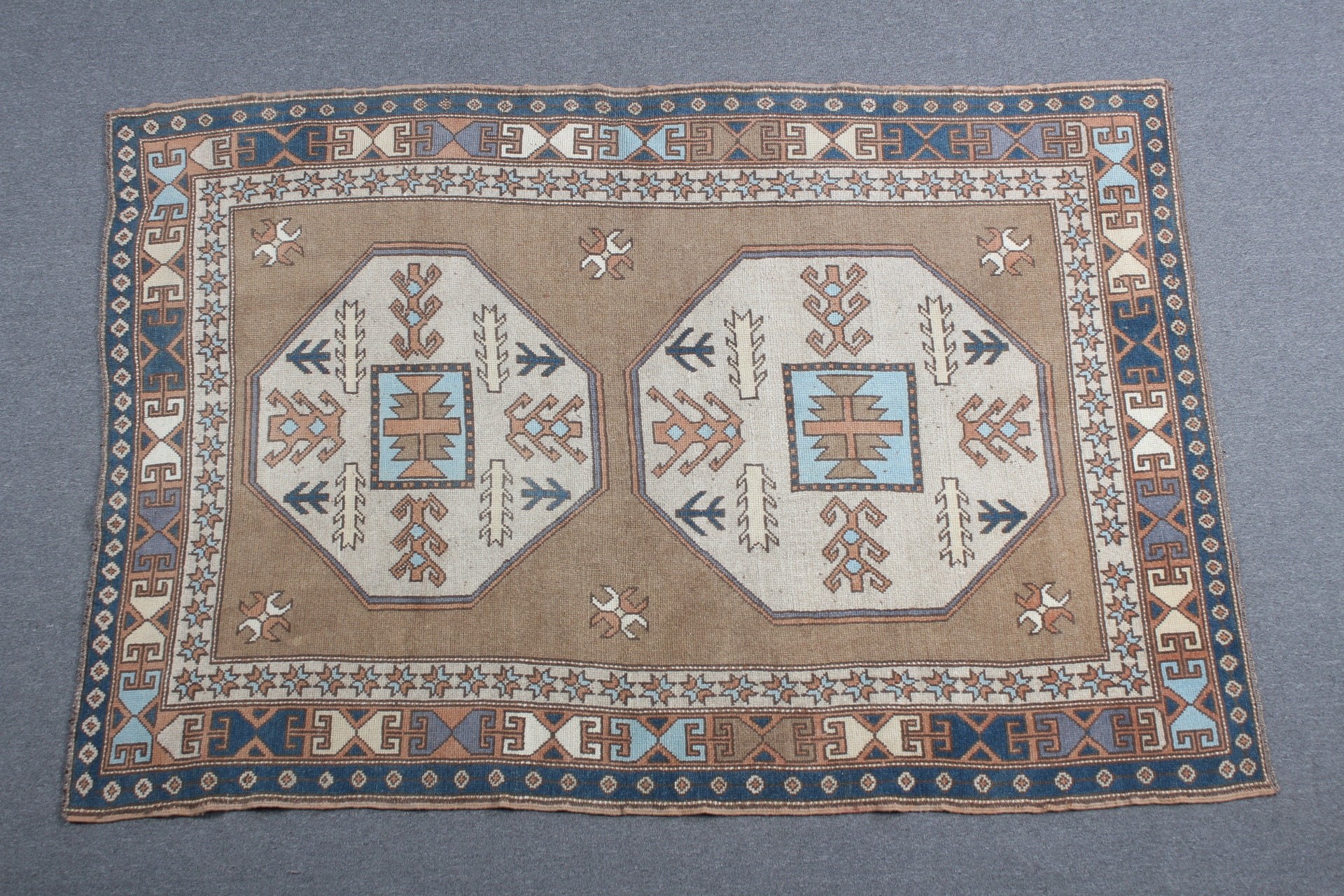 Kitchen Rug, 5x7.3 ft Area Rugs, Anatolian Rug, Vintage Rug, Turkish Rugs, Moroccan Rug, Boho Area Rug Rugs, Brown Cool Rugs, Bedroom Rug