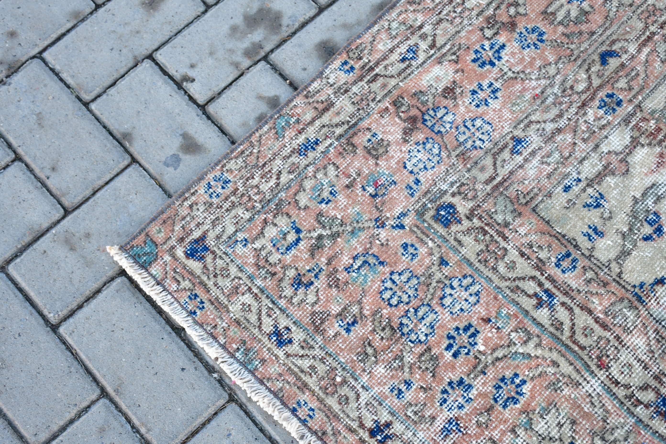 Oriental Rug, Turkish Rug, Beige Home Decor Rugs, Vintage Rug, Muted Rug, 7x10.5 ft Oversize Rug, Saloon Rug, Dining Room Rug, Moroccan Rug