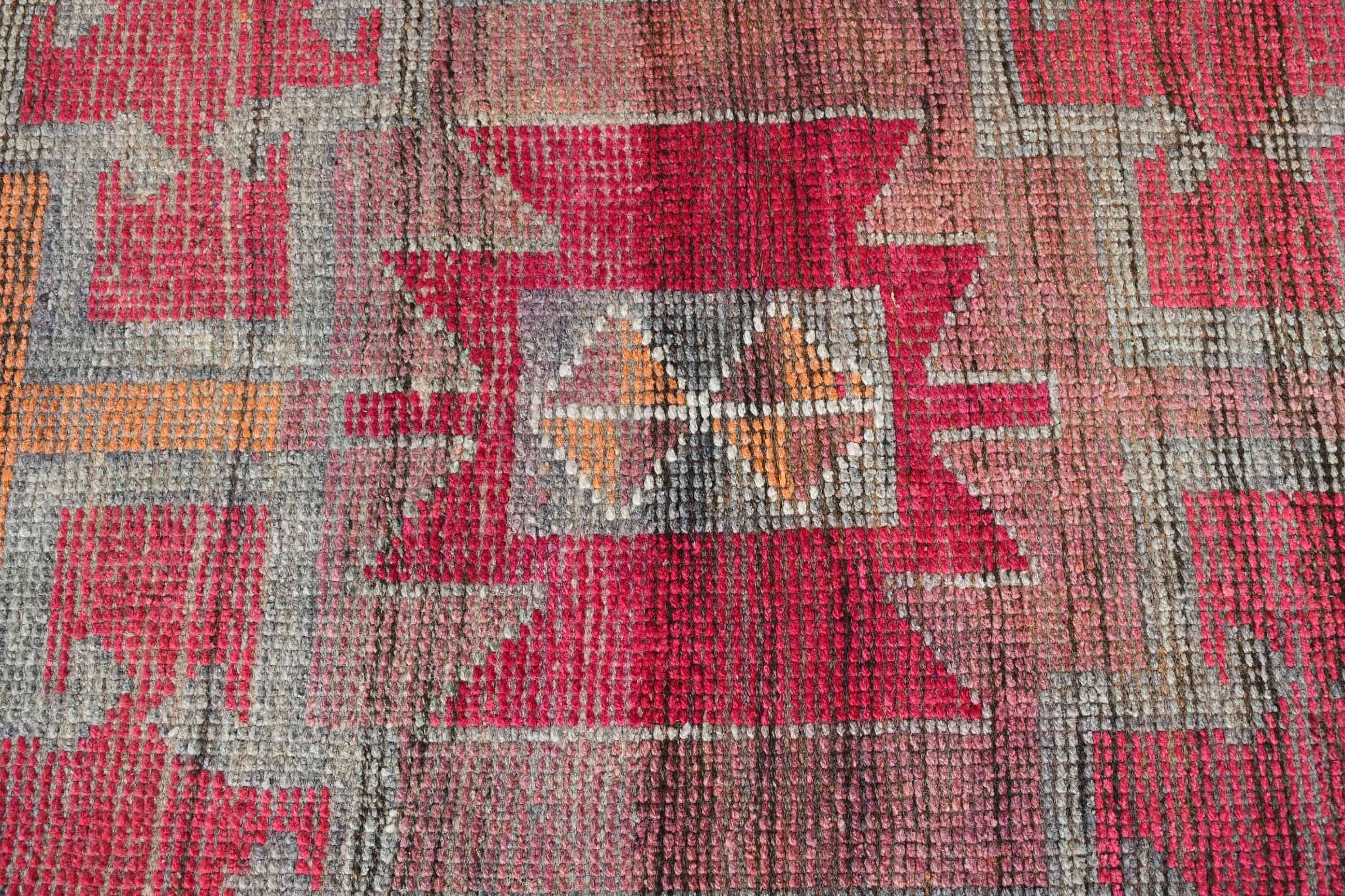 Stair Rug, Kitchen Rug, Moroccan Rug, Rugs for Runner, Vintage Rugs, Cool Rugs, Turkish Rugs, 2.7x8.5 ft Runner Rug, Pink Oriental Rug