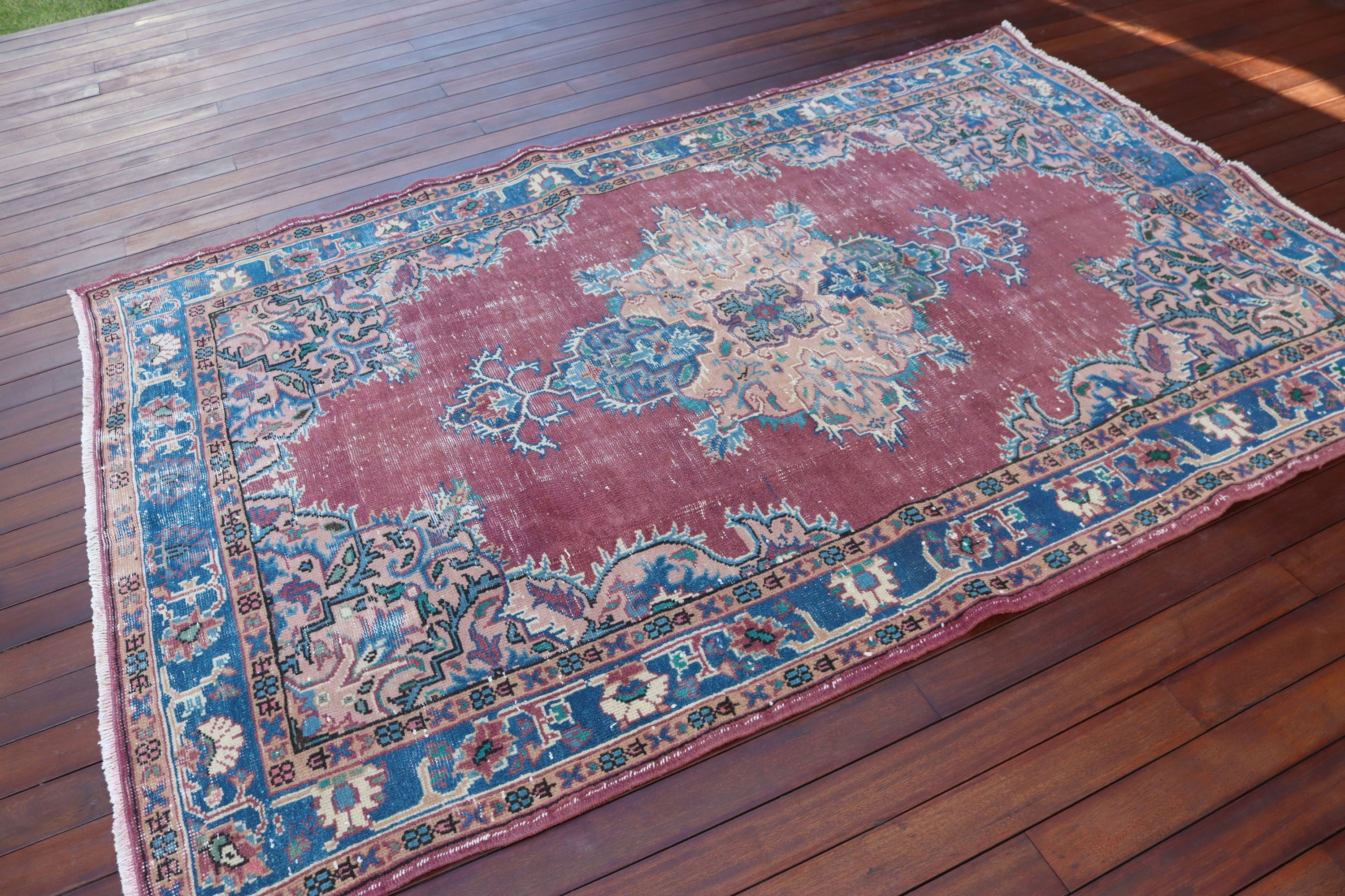 5.5x8.1 ft Büyük Halılar, Mor Soğuk Halı, Vintage Halılar, Geometrik Halı, Yemek Odası Halıları, Etnik Halılar, Türk Halısı, Büyük Boho Halısı, Boho Halıları