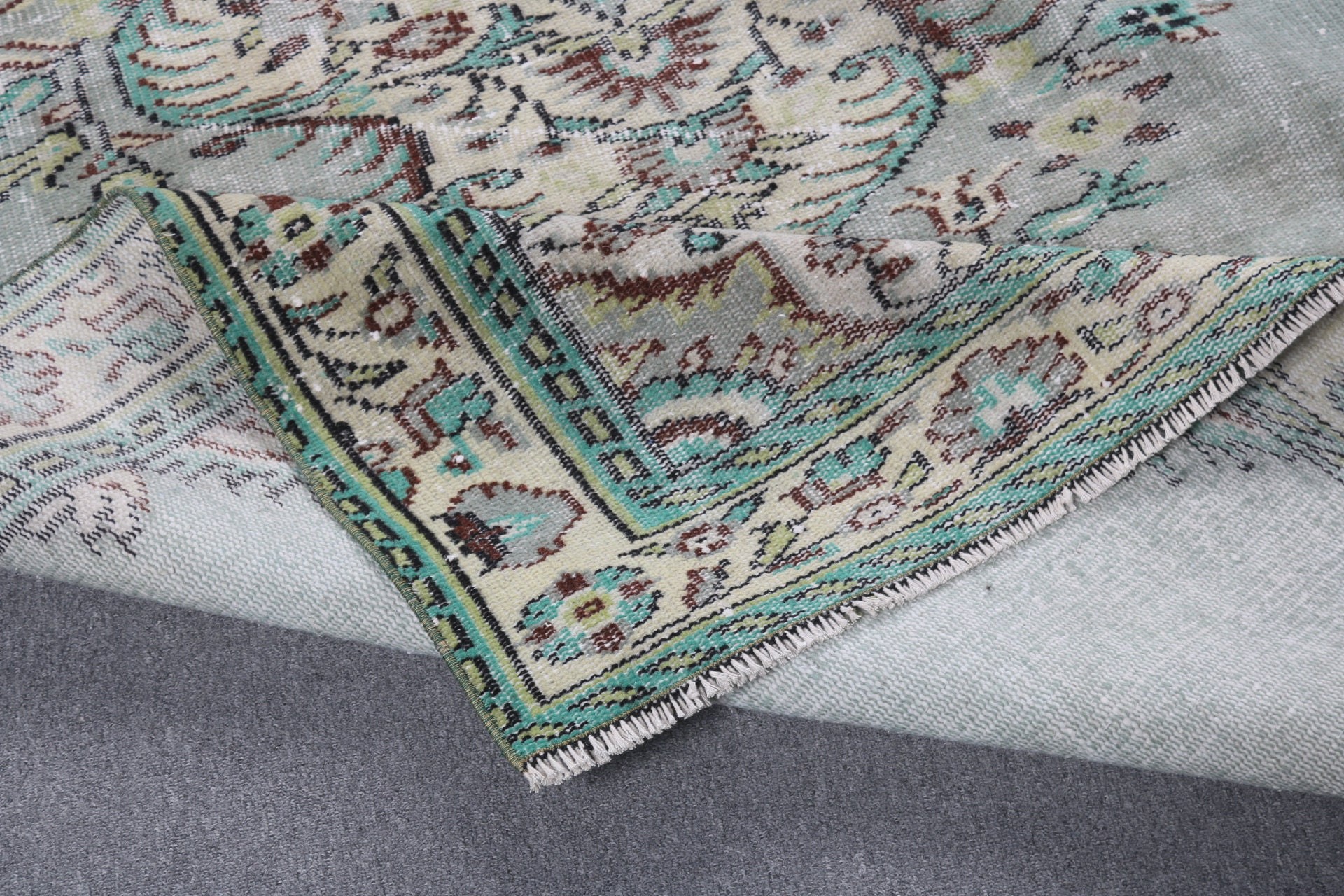 Yeşil Antika Halılar, Modern Halılar, Yatak Odası Halıları, Büyük Boho Halıları, 5.1x8.9 ft Büyük Halılar, Türk Halısı, Vintage Halı, Salon Halısı, Türkiye Halıları