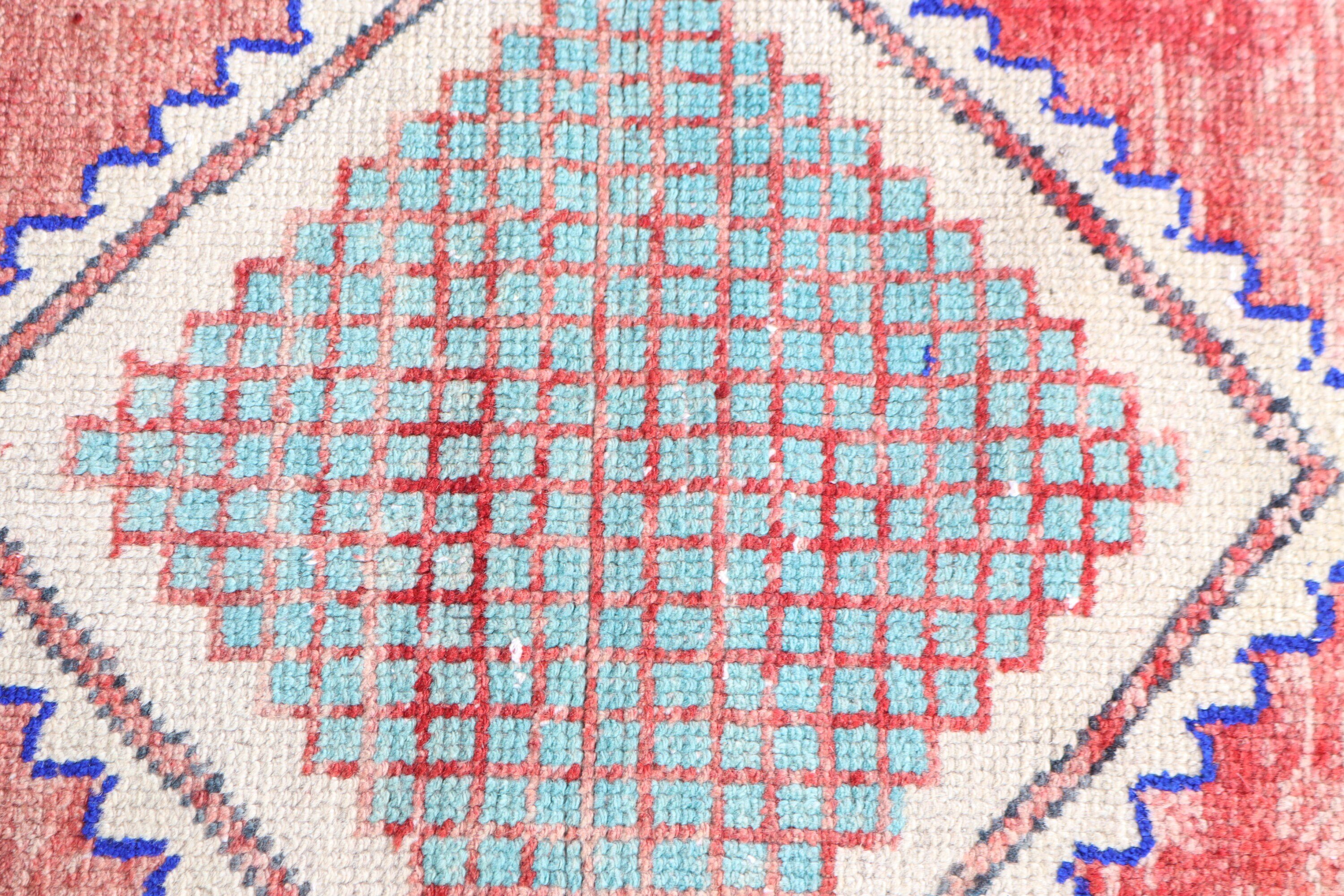 Vintage Rug, Kitchen Rug, Vintage Accent Rug, Boho Rug, Turkish Rug, Exotic Rugs, Red  3.5x5.6 ft Accent Rug, Oushak Rug