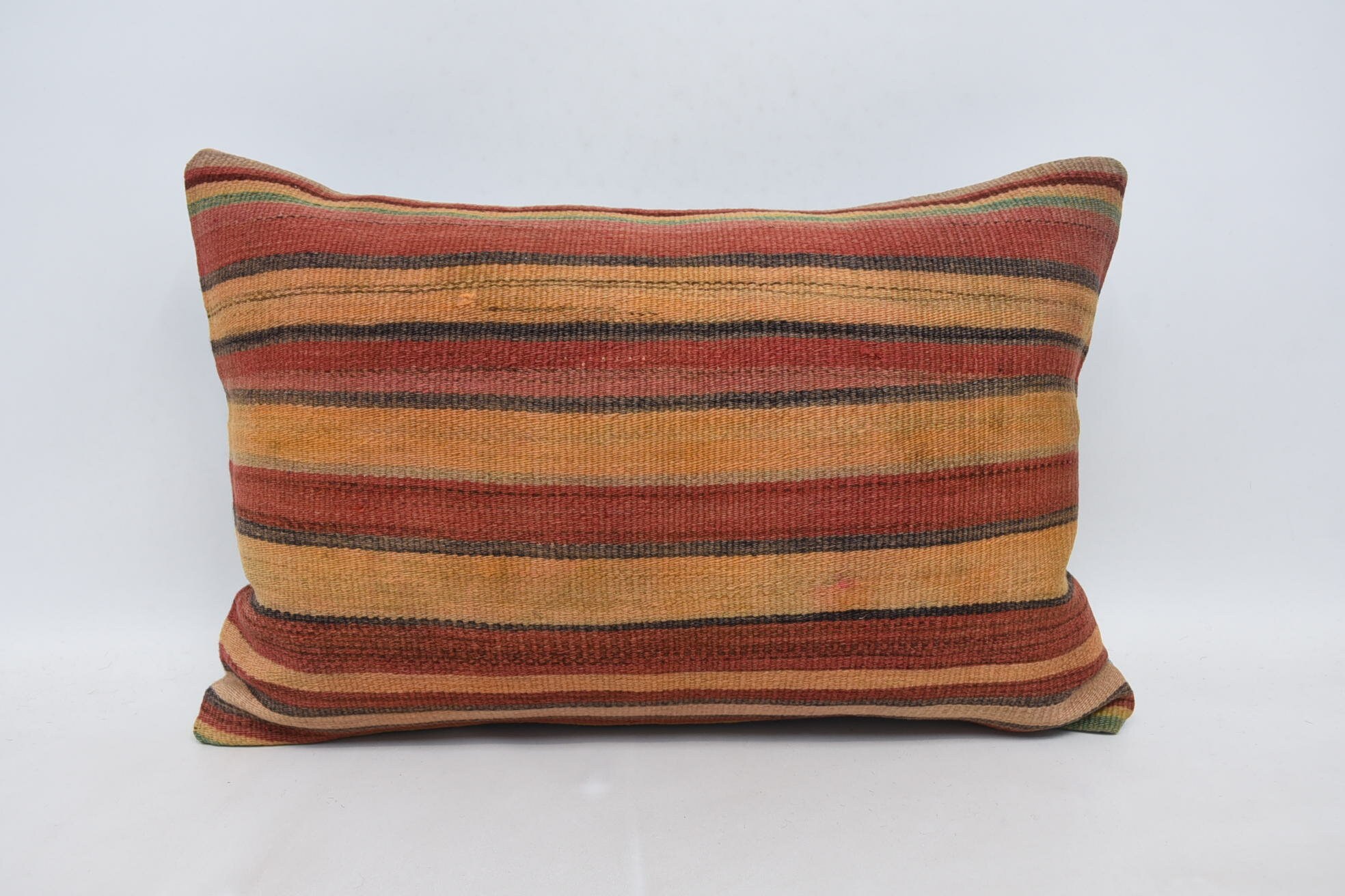 16"x24" Red Pillow Cover, Vintage Kilim Pillow, Ethnical Kilim Rug Pillow, Shabby Chic Pillow Cover, Pillow for Couch