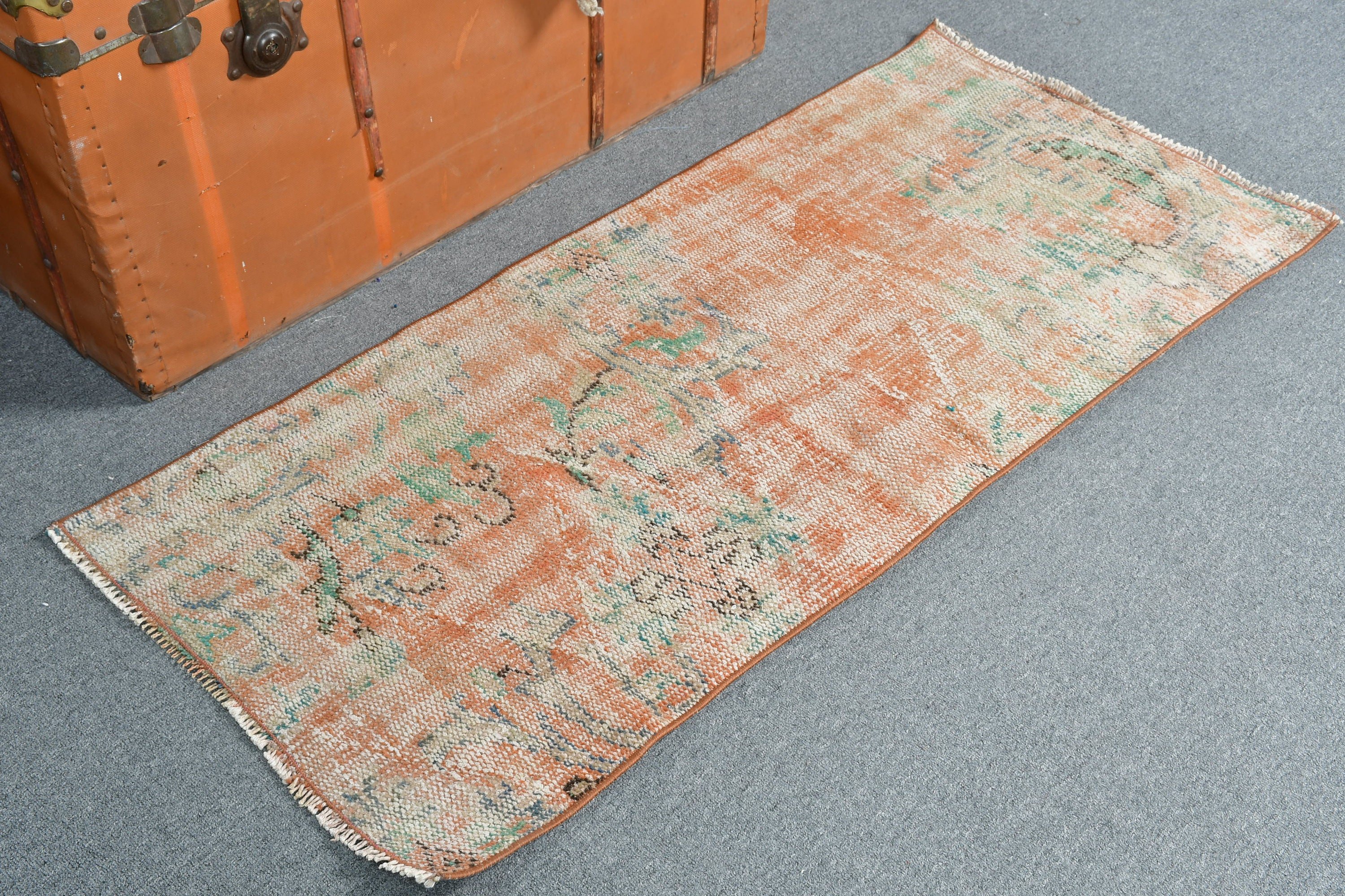 Entry Rug, Bath Mat Cute Rug, Cool Rugs, Brown Home Decor Rug, Bedroom Rug, Rugs for Car Mat, Vintage Rug, Turkish Rug, 2x4.4 ft Small Rug