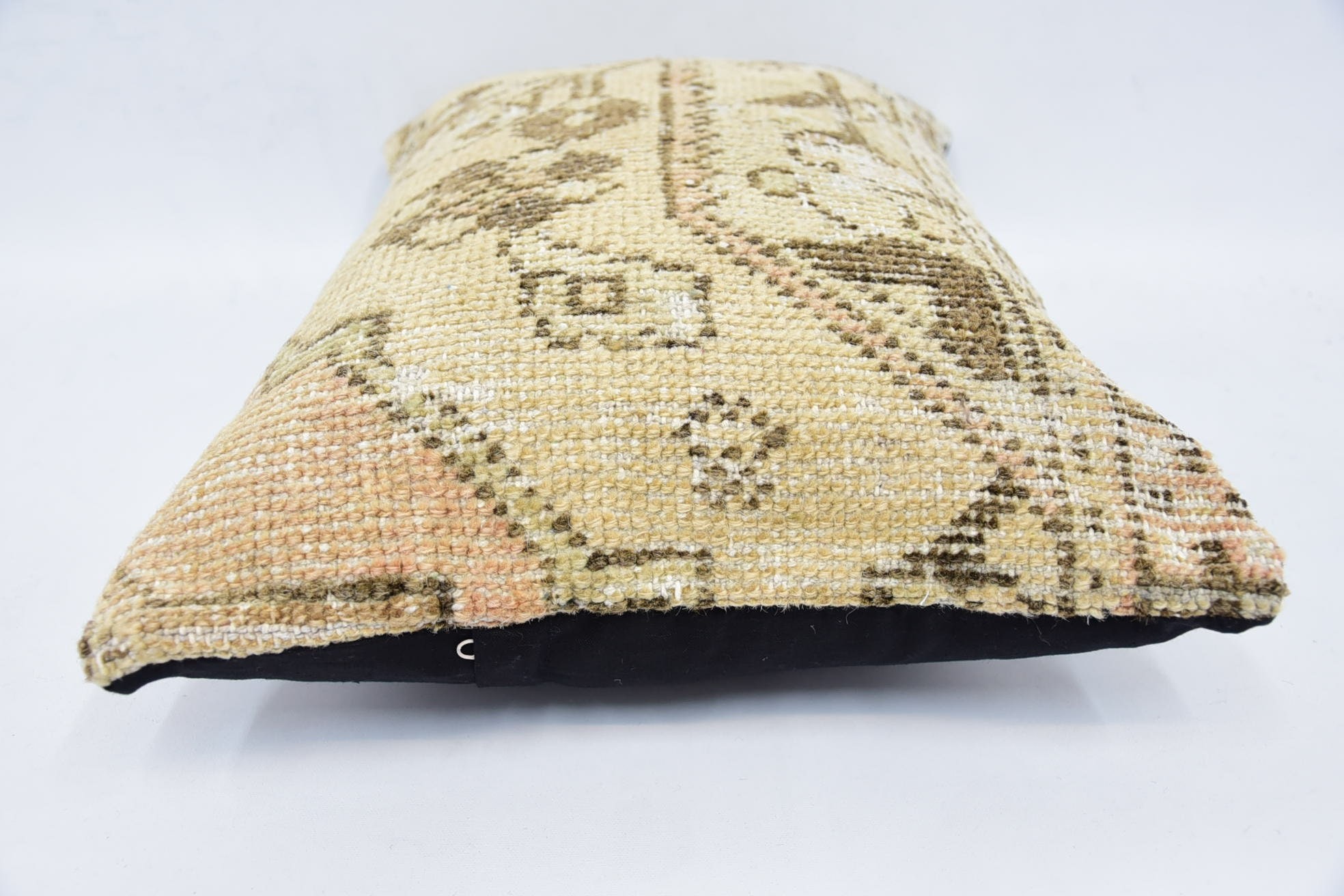 Turkish Pillow, 16"x24" Beige Pillow Case, Customized Cushion, Handmade Kilim Cushion, Couch Cushion Cover, Kilim Pillow
