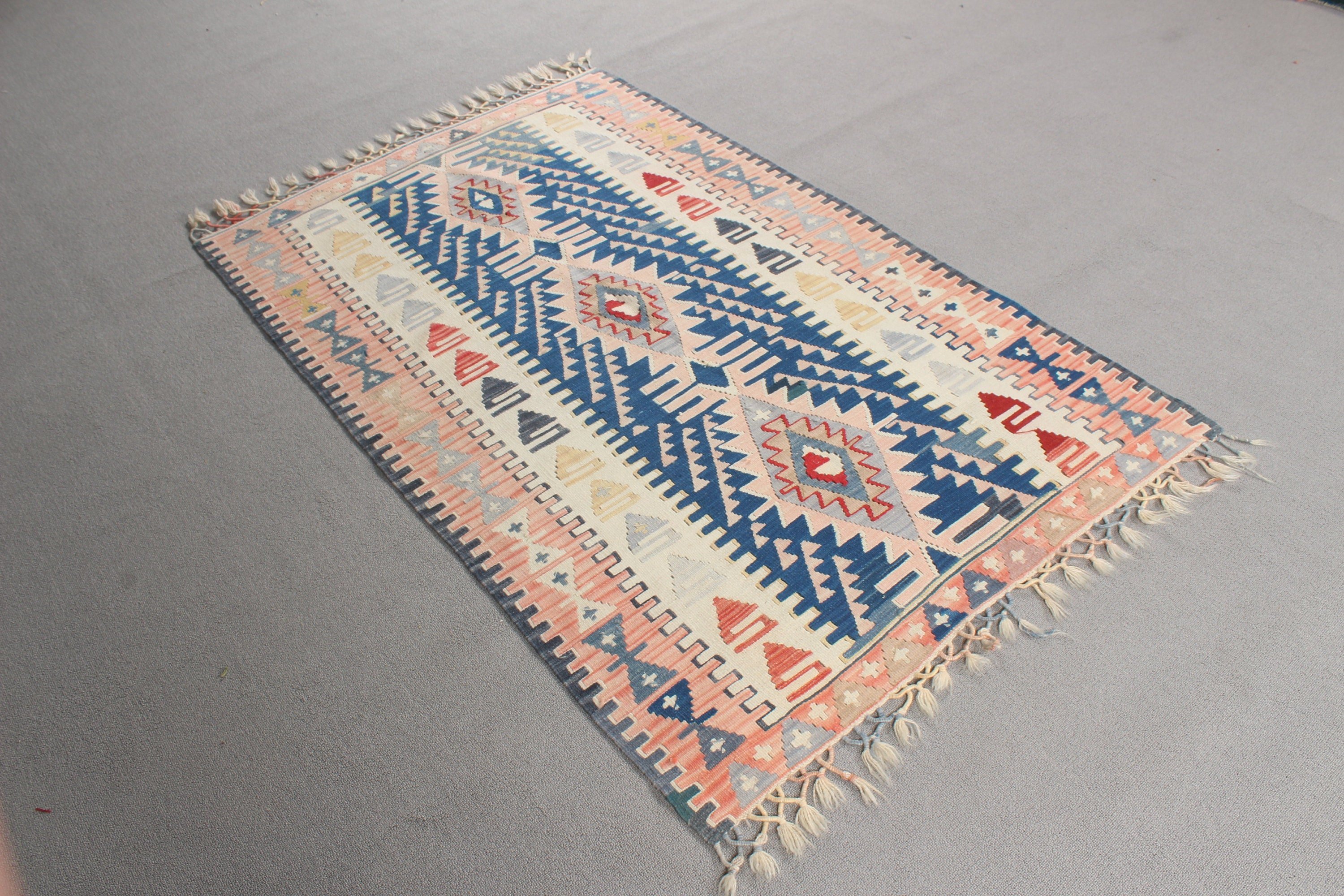 Mutfak Halıları, Bej Geometrik Halı, Yatak Odası Halıları, 3,5x5,5 ft Accent Halı, Vintage Halı, Kilim, Türk Halısı, Ev Dekorasyonu Halısı, Çocuk Halıları