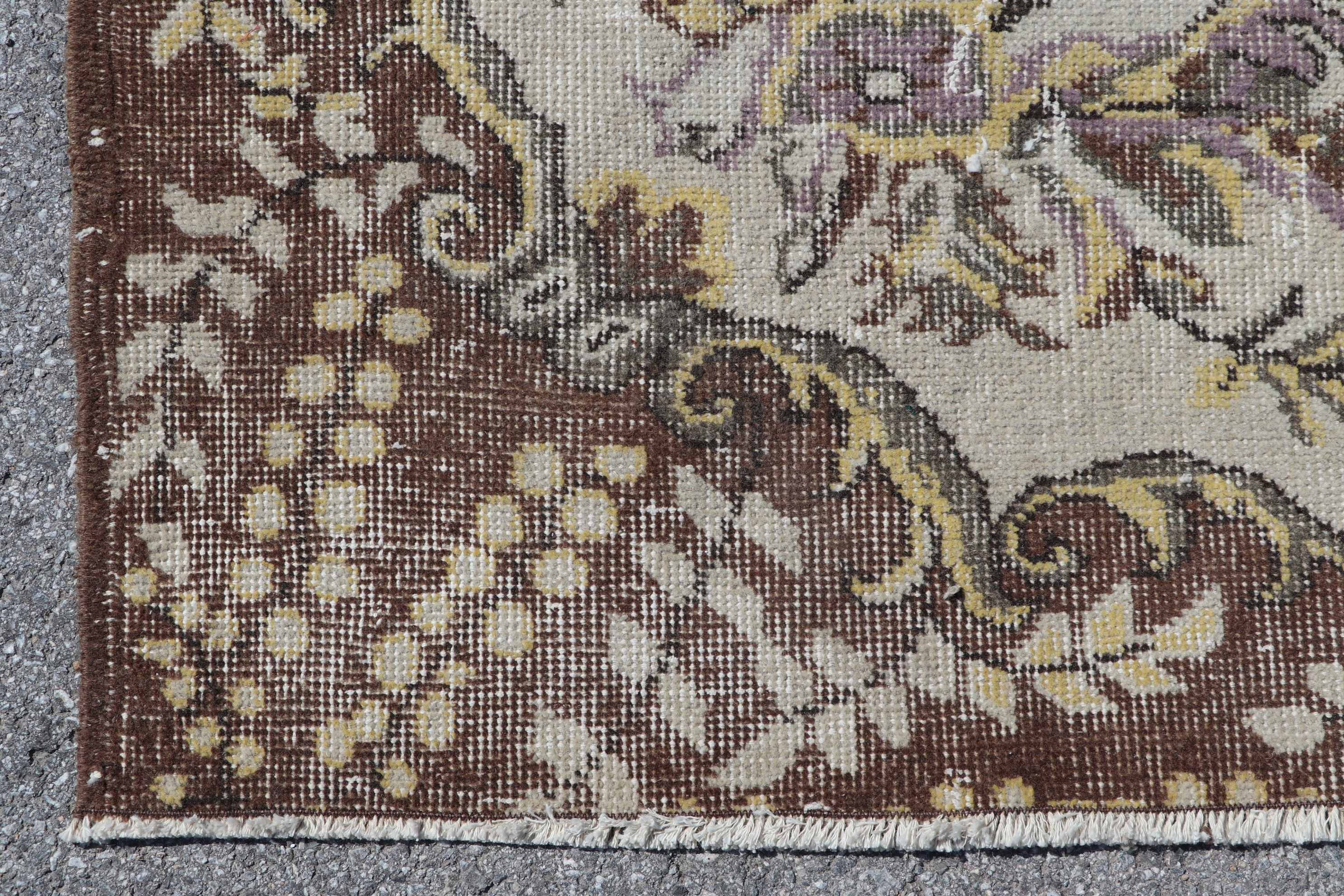 5.8x9.1 ft Büyük Halı, Eski Halı, Türk Halısı, Kahverengi Oryantal Halılar, Sessiz Halı, Salon Halısı, Yün Halı, Vintage Halılar, Yatak Odası Halısı