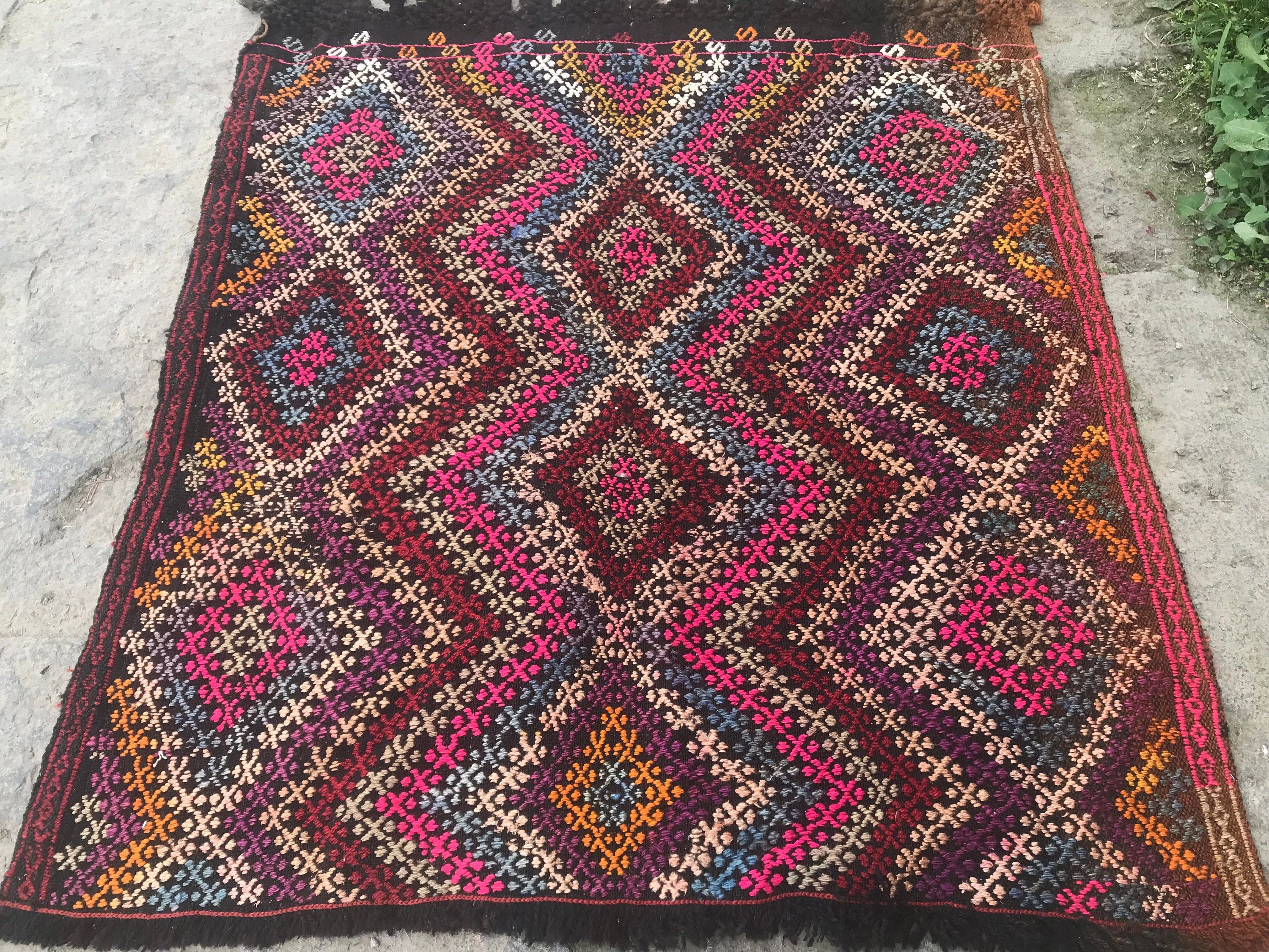 Duvara Asılı Halı, Türk Halıları, Yatak Odası Halıları, Fas Halısı, 3,3x3,5 ft Küçük Halılar, Banyo Halısı, Pembe Yün Halılar, Kilim, Vintage Halı