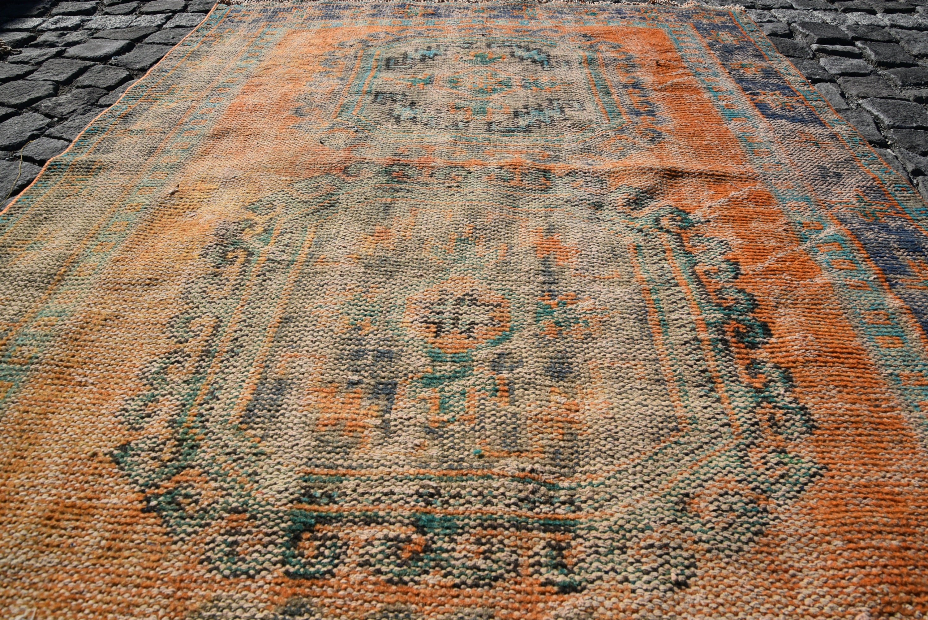 Vintage Halı, El Dokuma Halılar, 4.1x11 ft Yolluk Halı, Merdiven Halısı, Mutfak Halıları, Koridor Halısı, Yer Halıları, Renkli Halılar, Türk Halısı