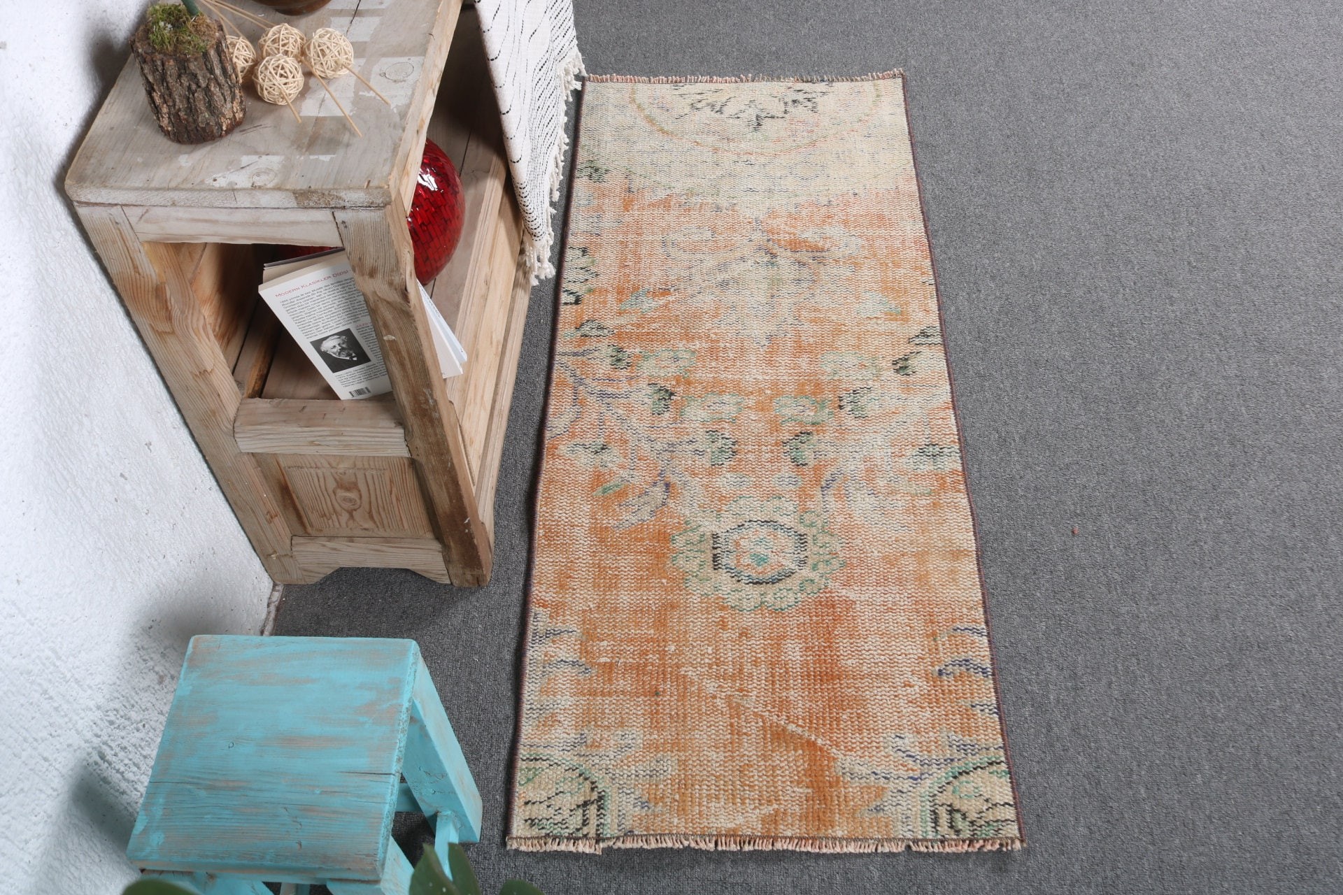 Kitchen Rug, Small Accent Rug Rugs, Vintage Rugs, Entry Rug, Turkish Rug, Rugs for Bath, Wool Rug, Anatolian Rug, 1.8x4.2 ft Small Rug