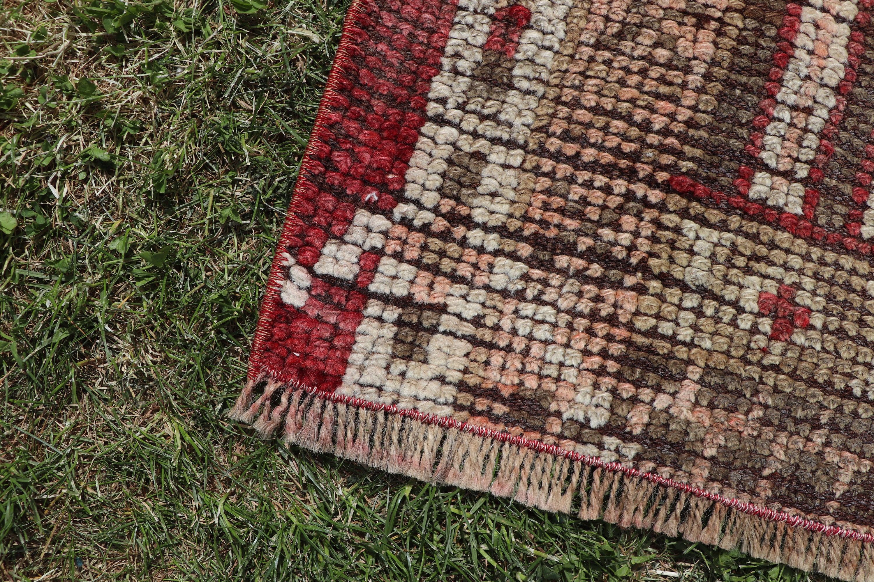 Corridor Rug, Boho Rug, Vintage Rugs, Brown Oriental Rug, Moroccan Rug, Rugs for Vintage Runner, 2.2x11 ft Runner Rug, Turkish Rug