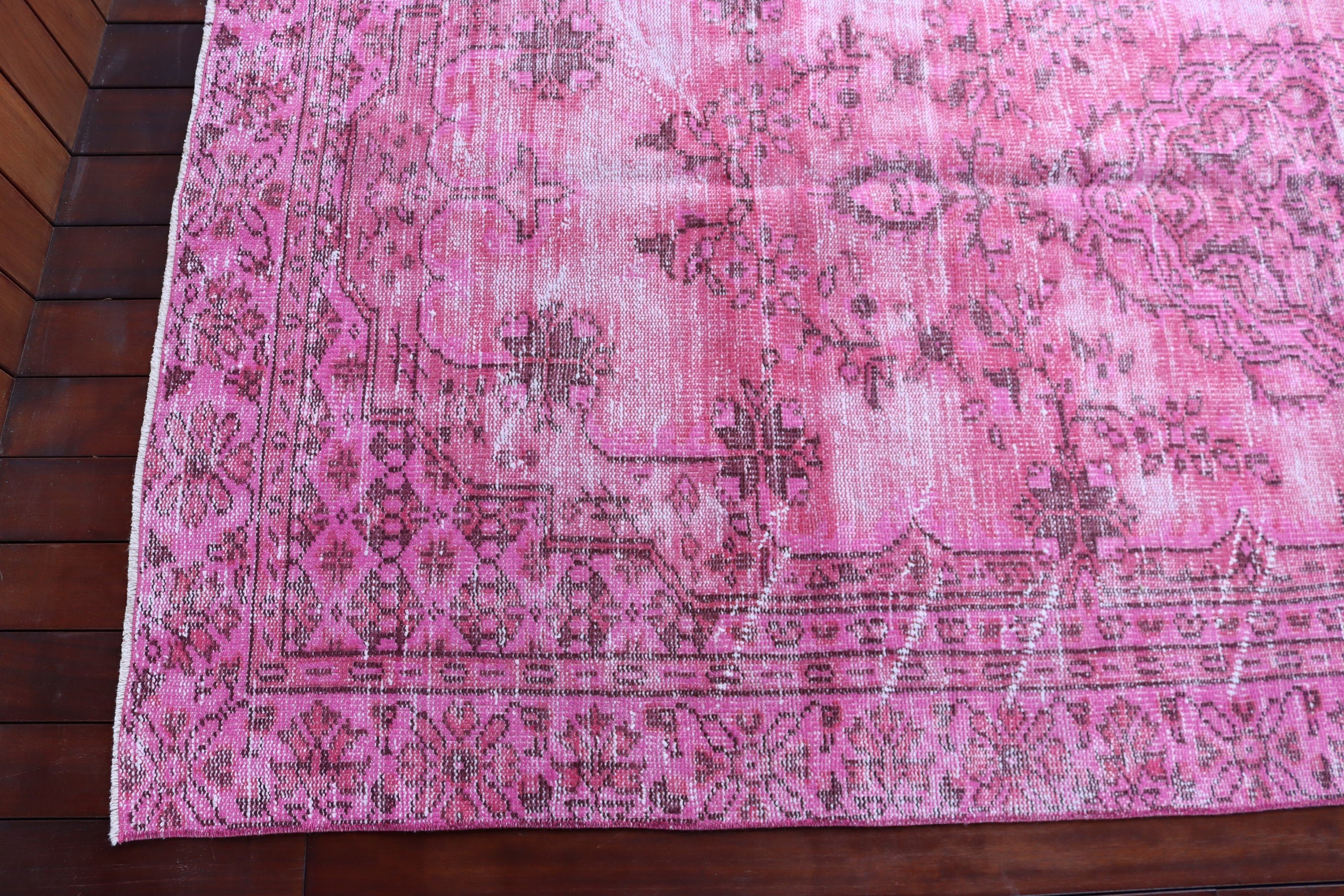 4,7x8,9 ft Büyük Halılar, Büyük Boho Halıları, Pembe El Dokuma Halı, Vintage Halı, Nötr Halı, Türk Halısı, Oryantal Halılar, Oturma Odası Halıları